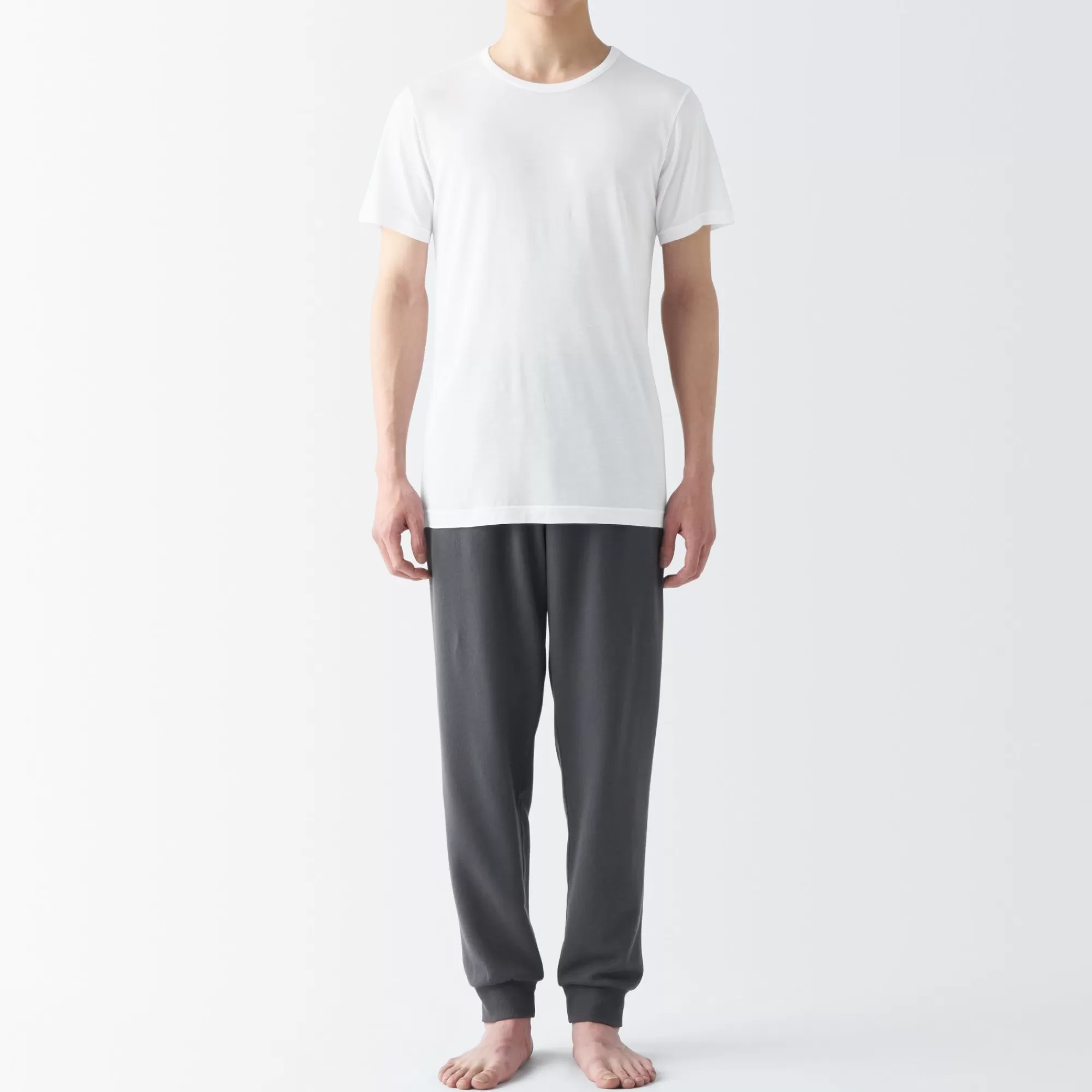 MUJI Men'S Cool Touch Smooth Crew Neck Short Sleeve T-Shirt Outlet