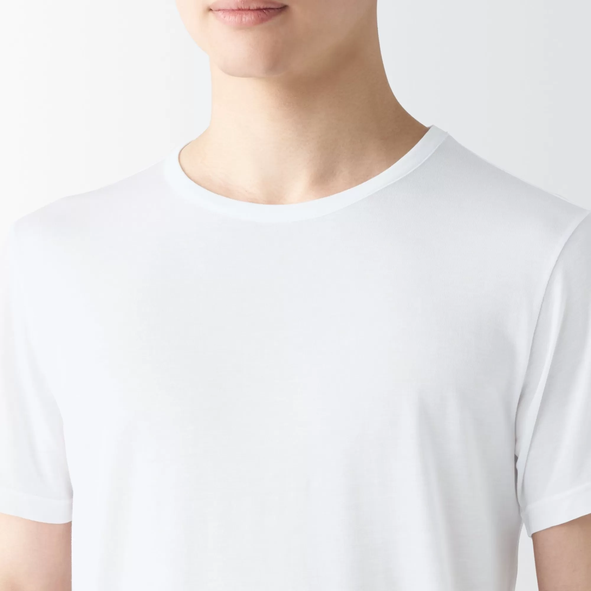 MUJI Men'S Cool Touch Smooth Crew Neck Short Sleeve T-Shirt Outlet