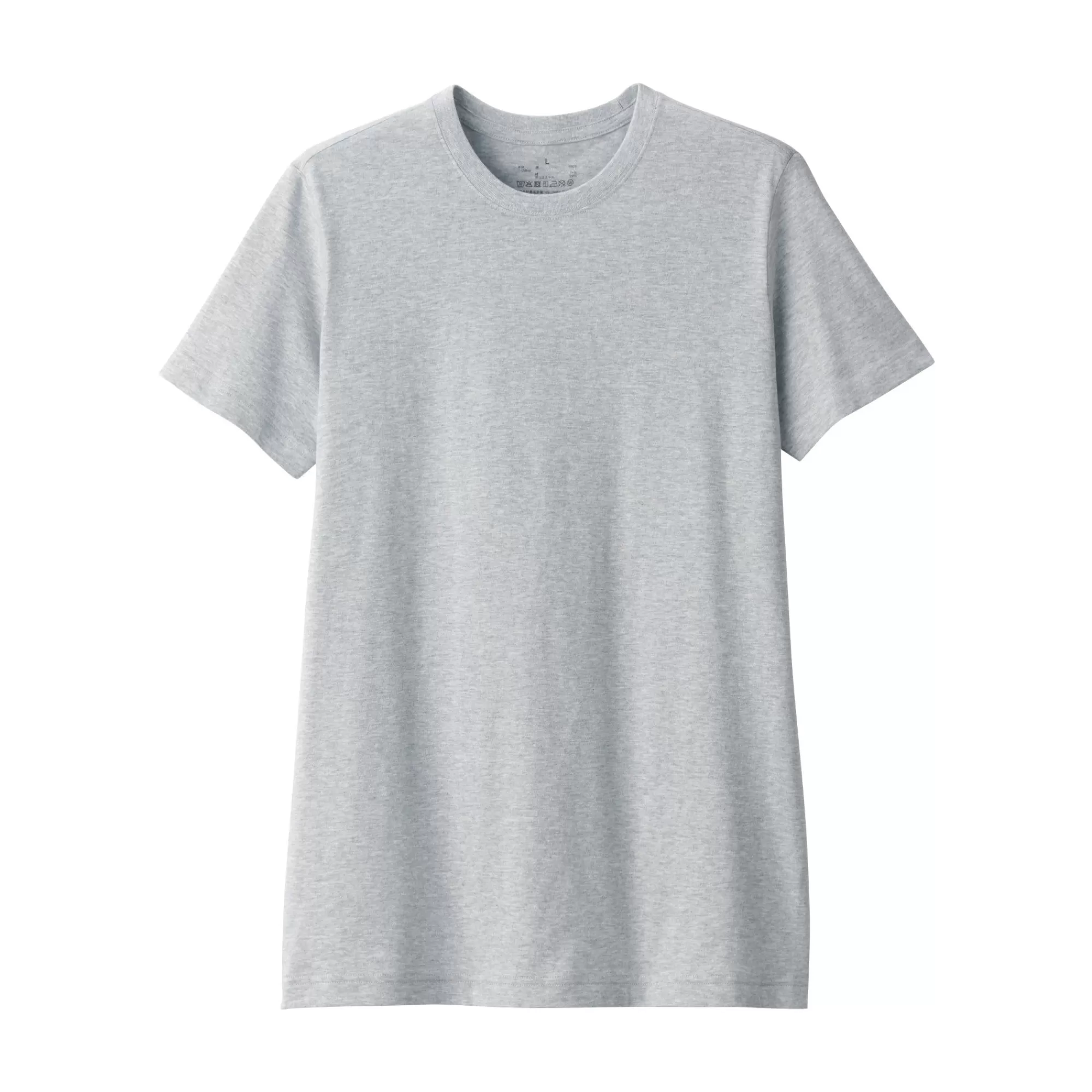 MUJI Men'S Side Seamless Jersey Crew Neck Short Sleeve T-Shirt Best Sale