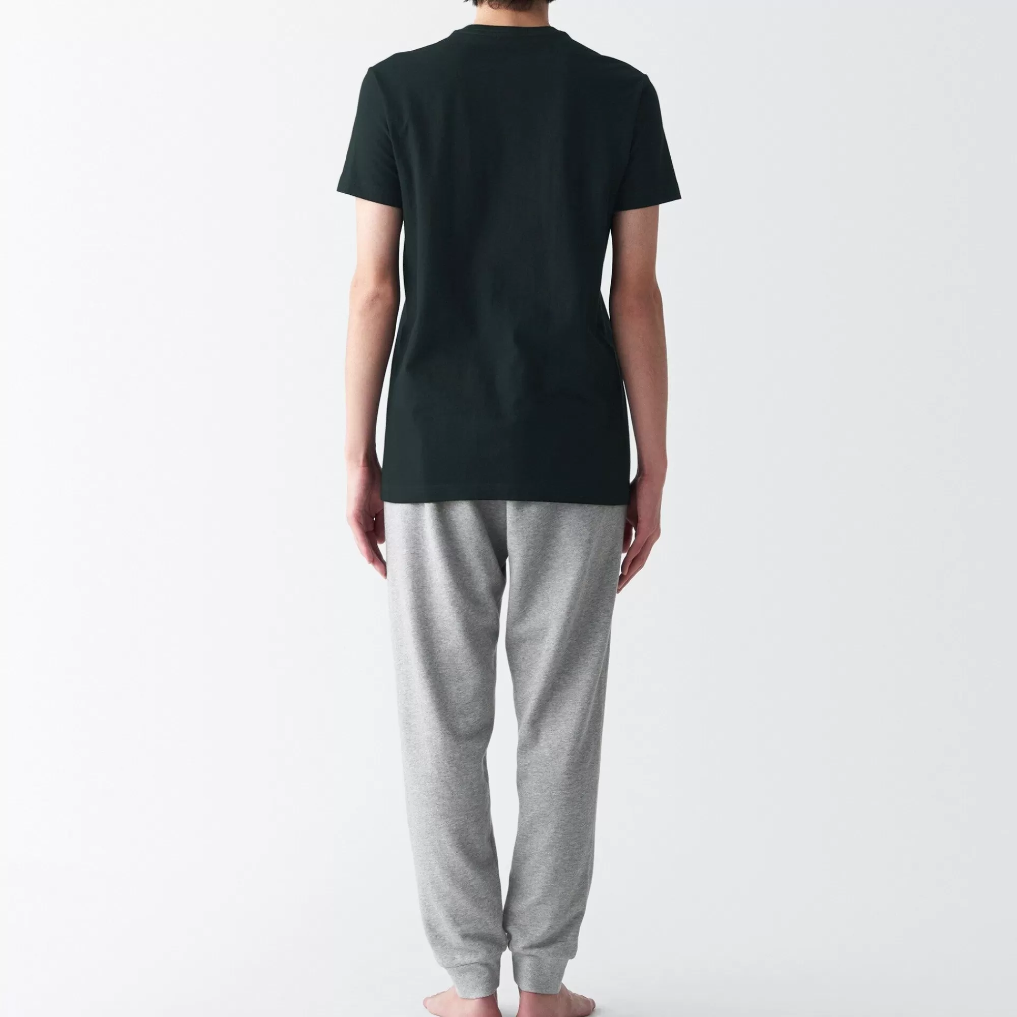 MUJI Men'S Side Seamless Jersey Crew Neck Short Sleeve T-Shirt New