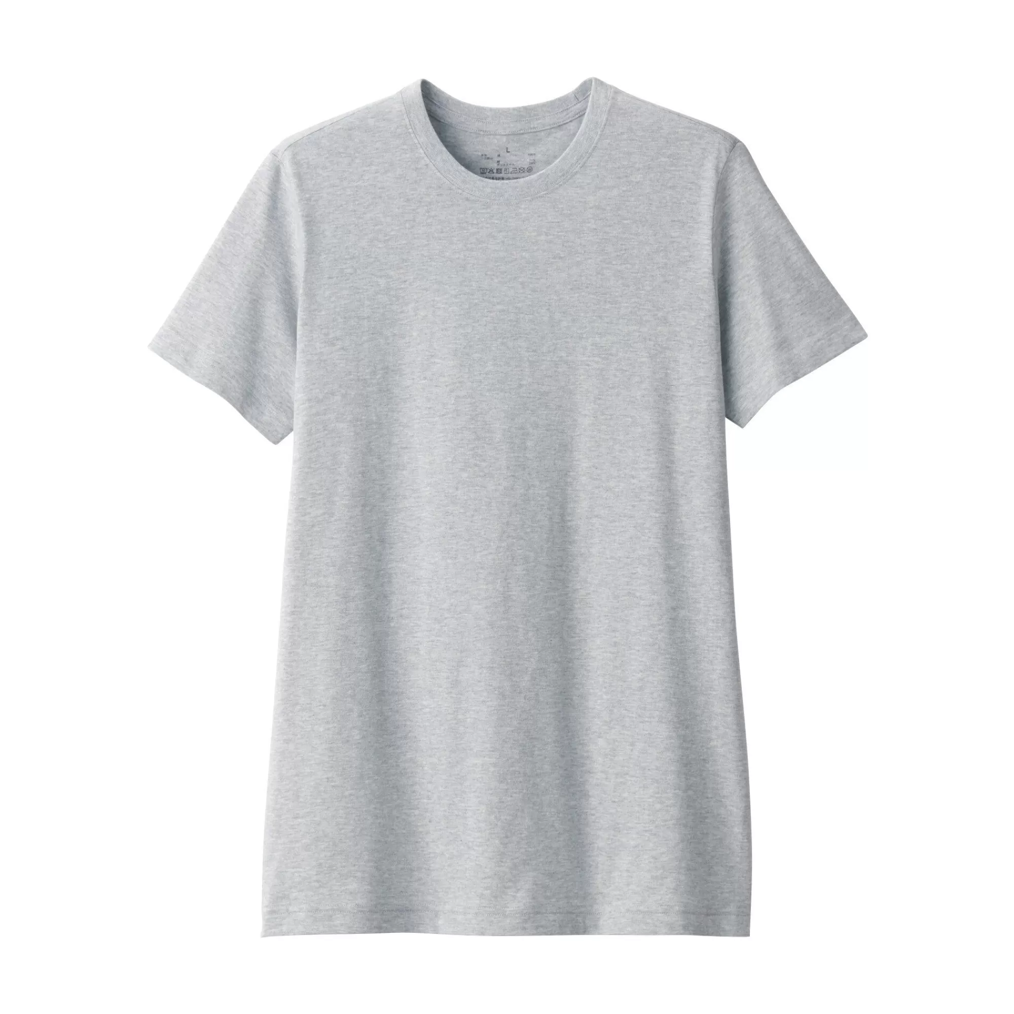 MUJI Men'S Side Seamless Jersey Crew Neck Short Sleeve T-Shirt New