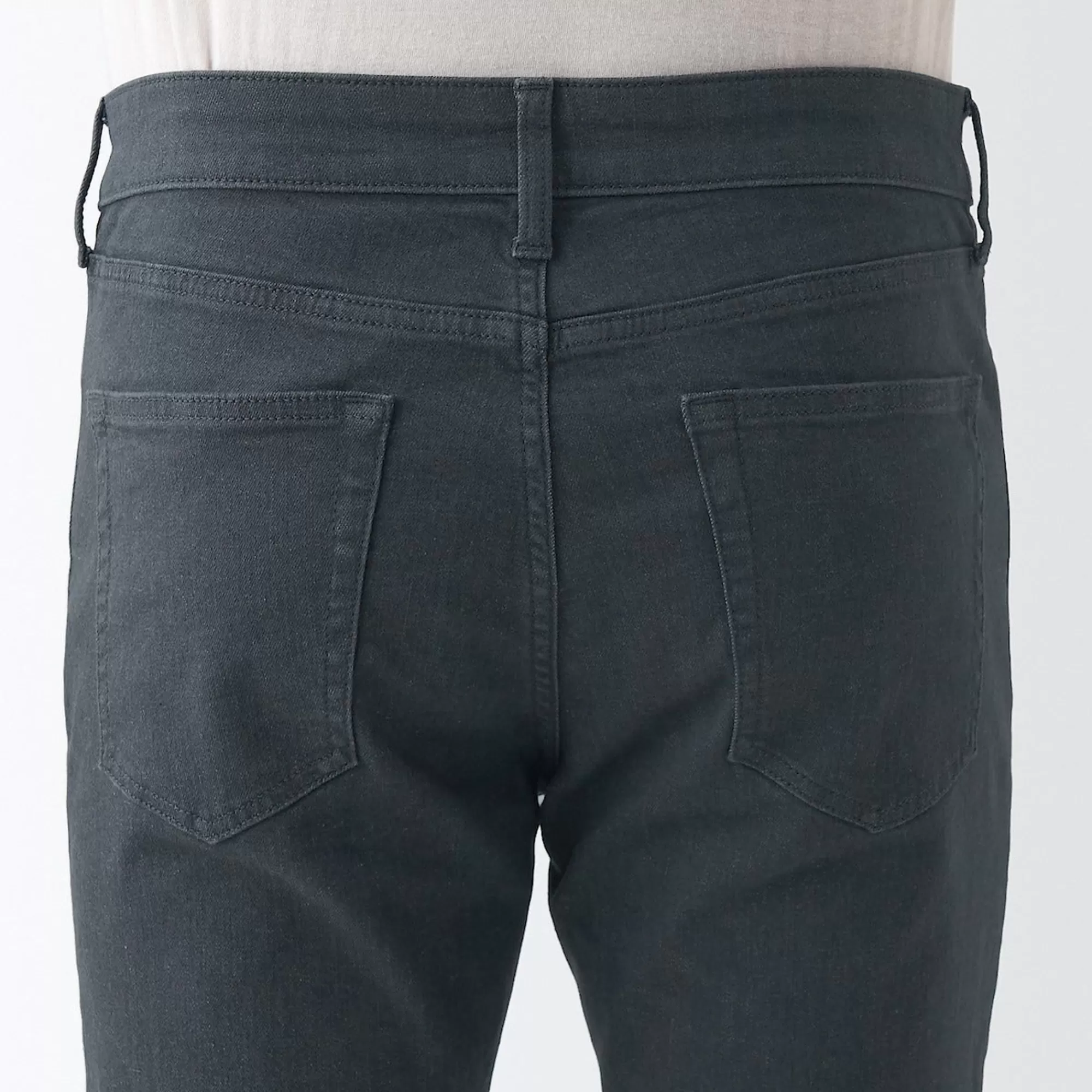 MUJI Men'S Super Stretch Denim Skinny Pants Charcoal Grey (L 30Inch / 76Cm) Charcoal Gray Outlet