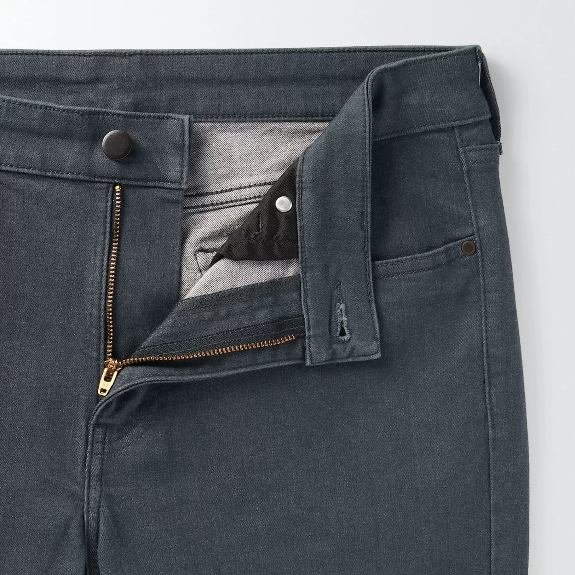 MUJI Men'S Super Stretch Denim Skinny Pants Charcoal Grey (L 30Inch / 76Cm) Charcoal Gray Outlet