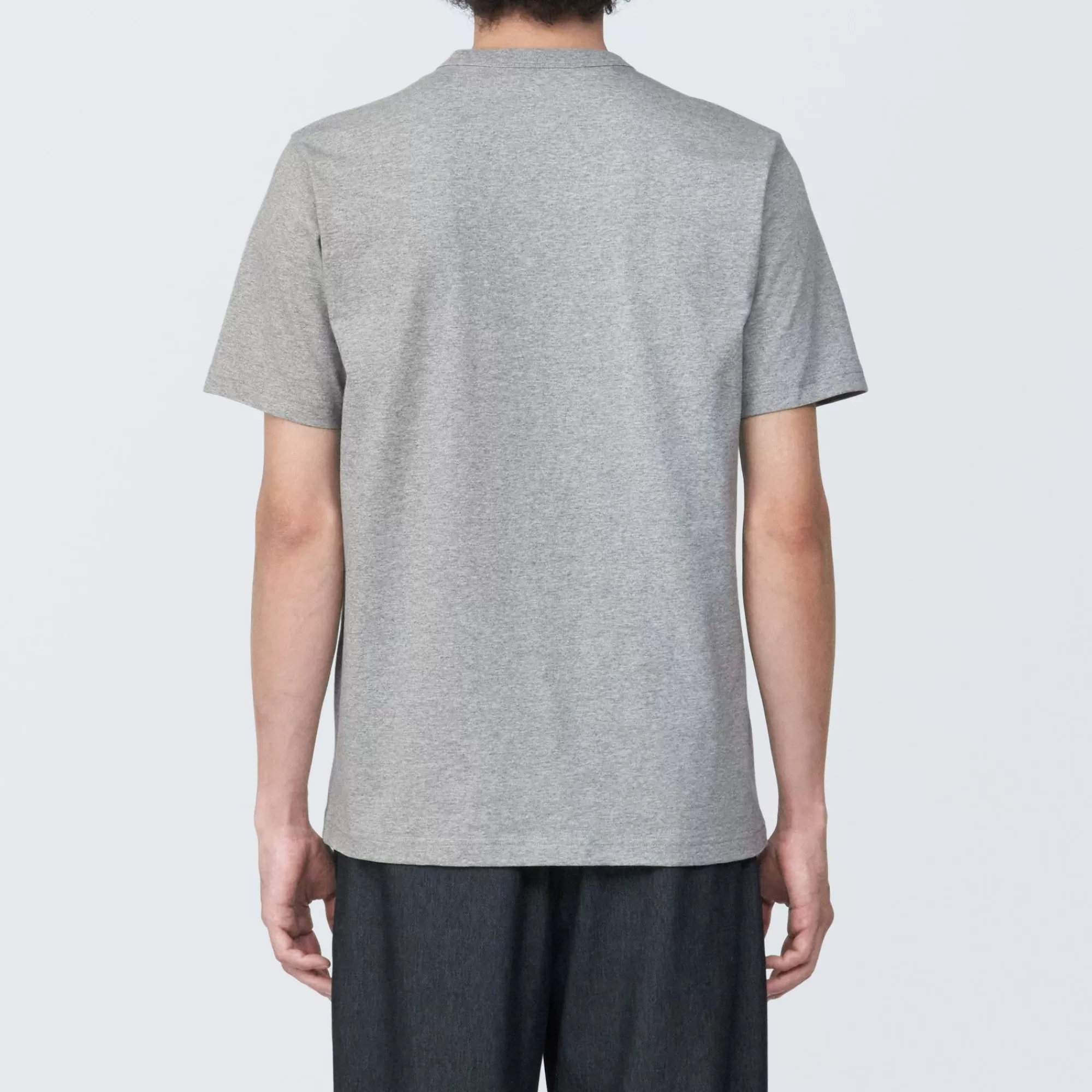 MUJI Men'S Washed Heavy Weight Crew Neck Short Sleeve T-Shirt Clearance