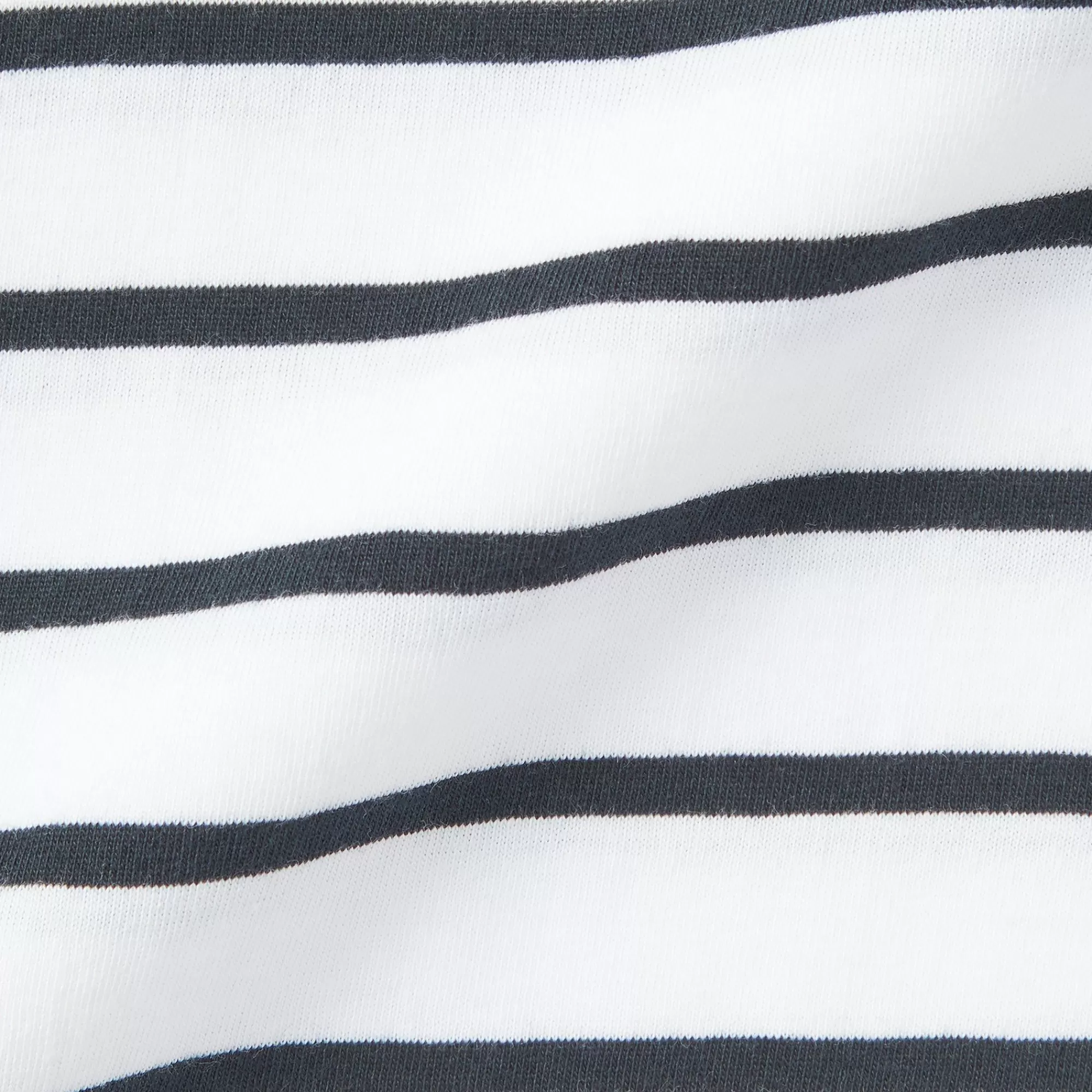 MUJI Men'S Washed Jersey Crew Neck Short Sleeve Stripe T-Shirt Cheap