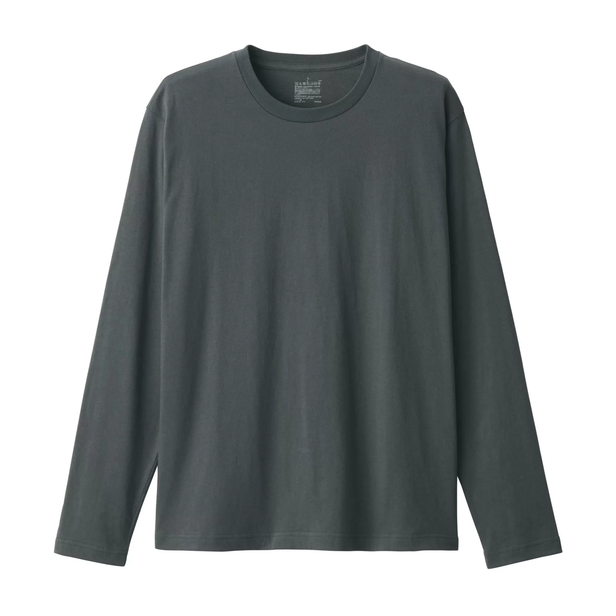 MUJI Men'S Washed Jersey Long Sleeves Crew Neck T-Shirt Online