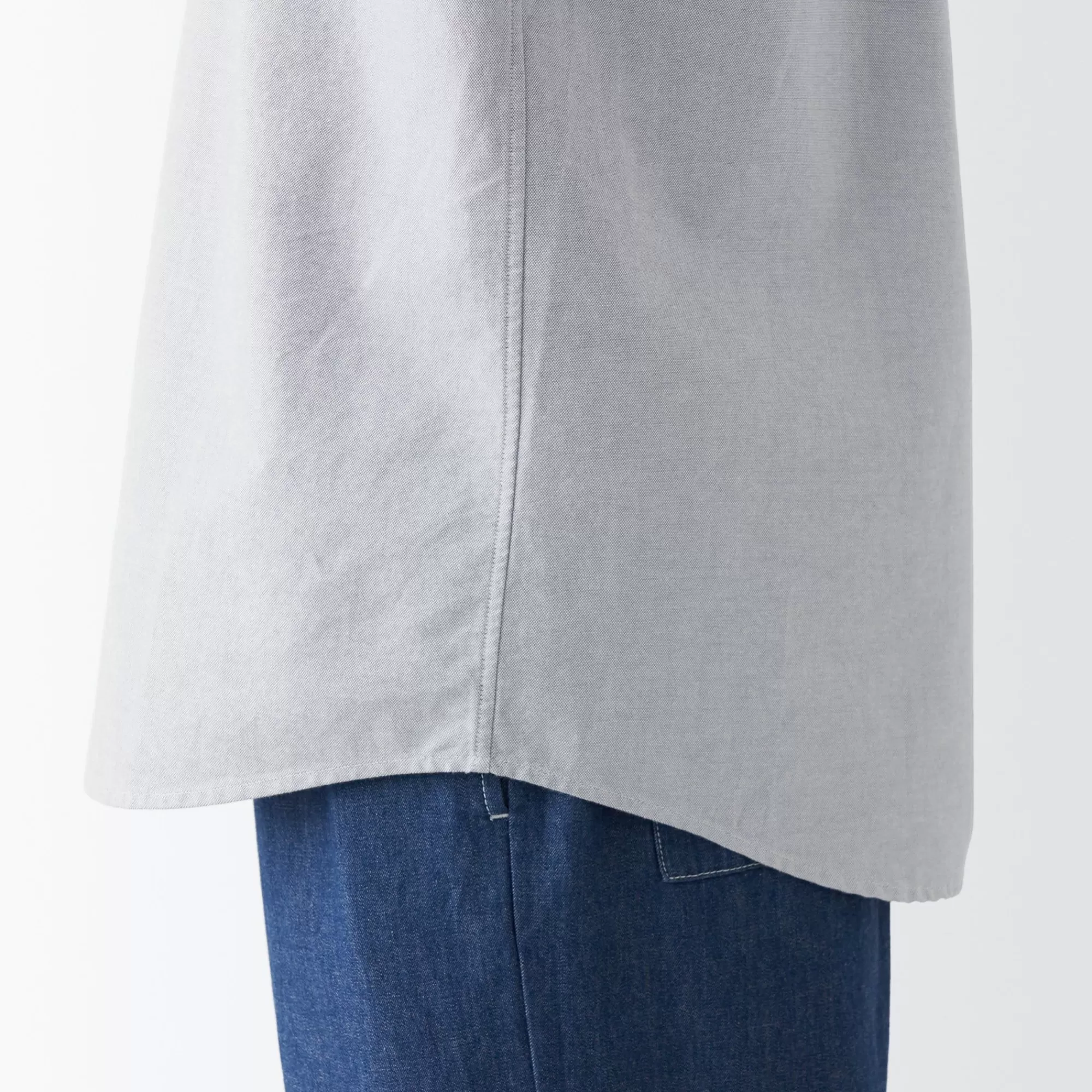MUJI Men'S Washed Oxford Button Down Short Sleeve Shirt Clearance