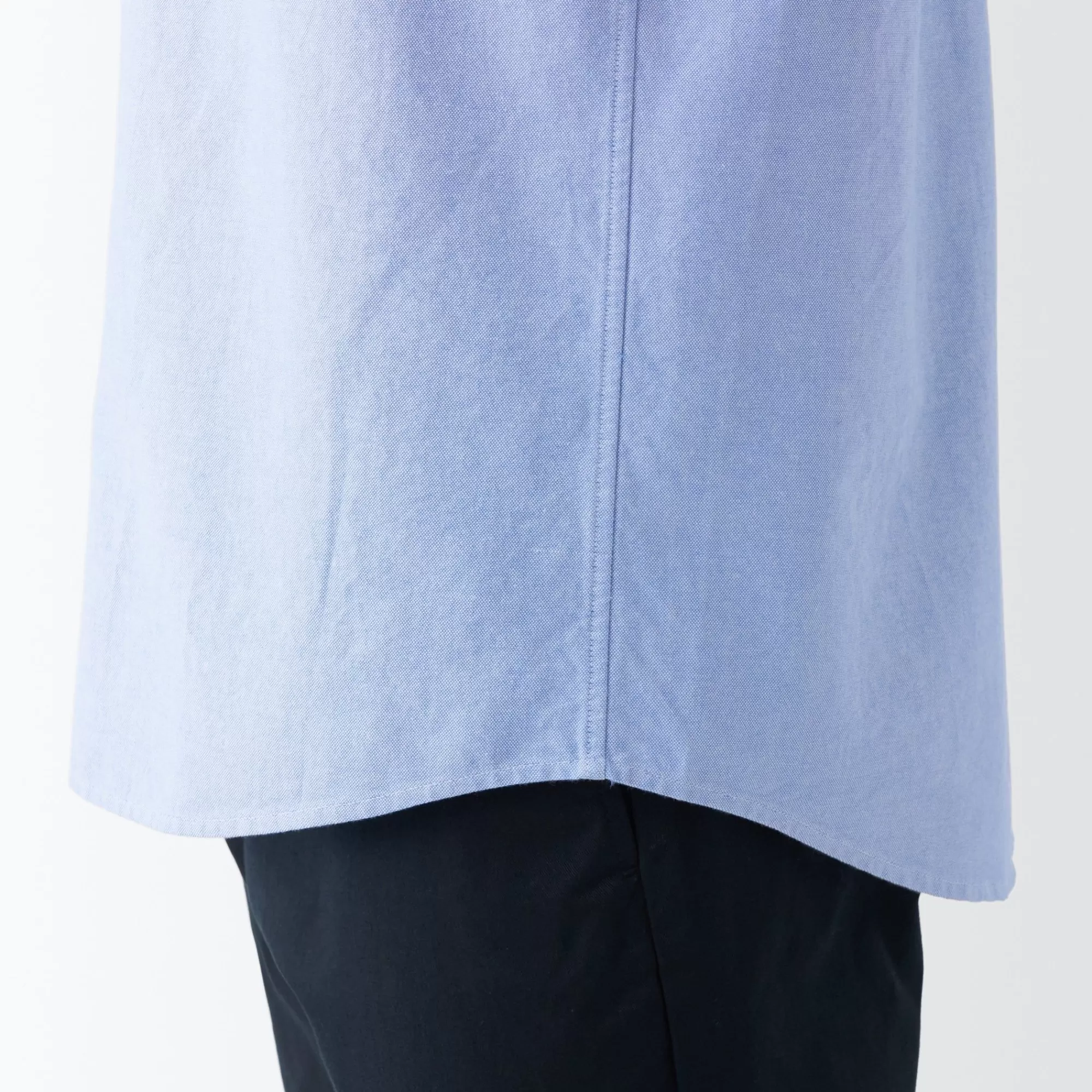 MUJI Men'S Washed Oxford Button Down Short Sleeve Shirt Clearance
