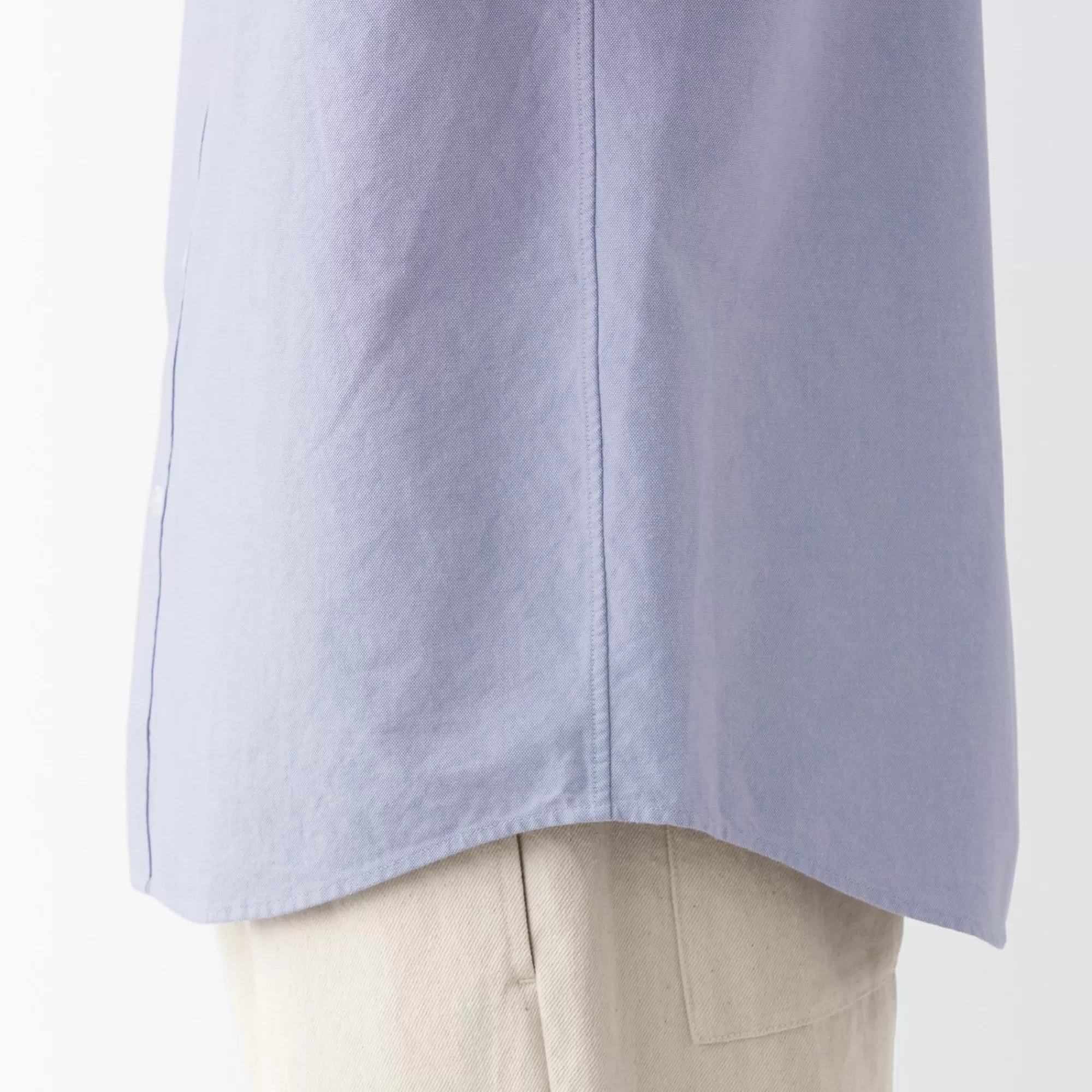 MUJI Men'S Washed Oxford Button Down Short Sleeve Shirt Clearance
