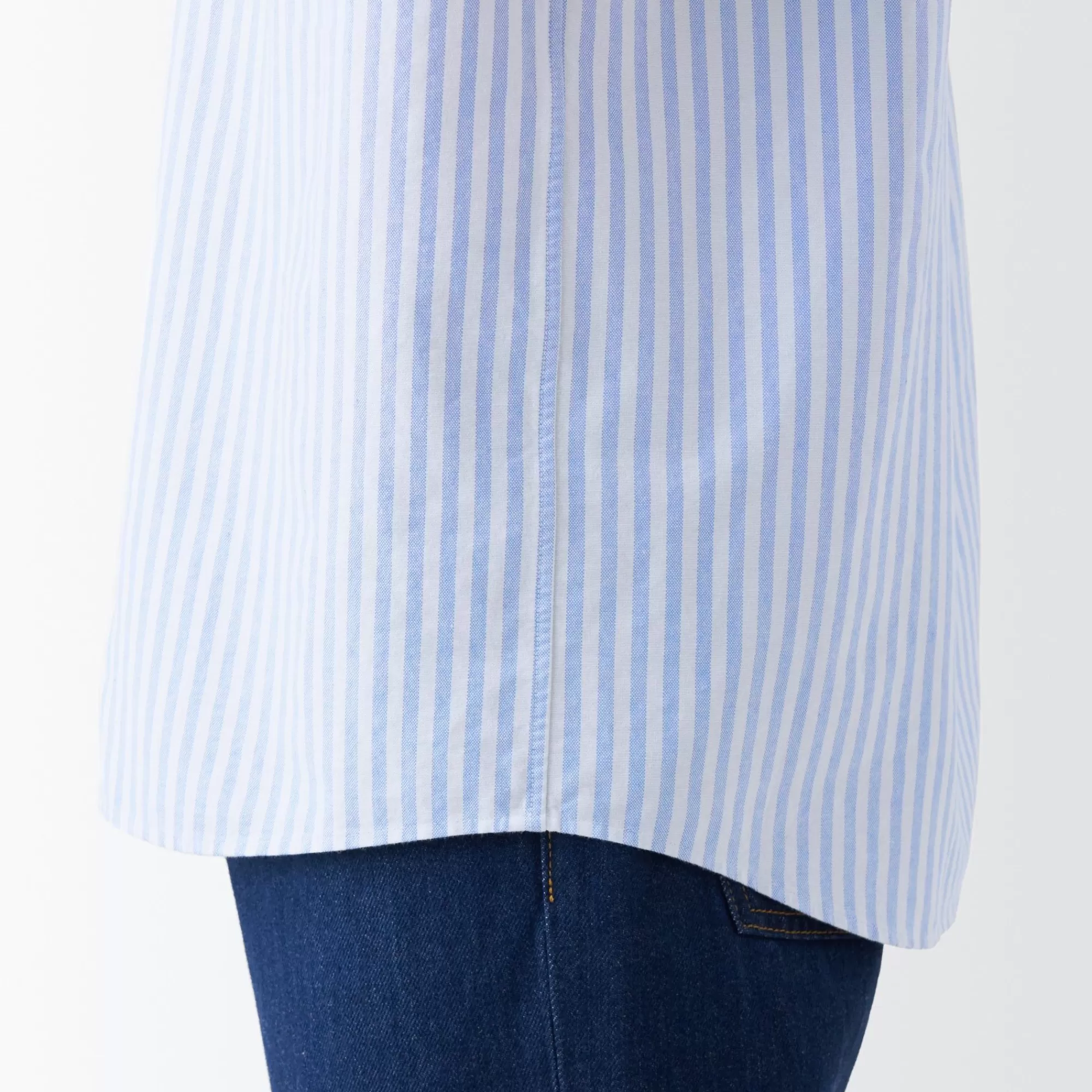 MUJI Men'S Washed Oxford Button Downpatterned Short Sleeve Shirt Discount