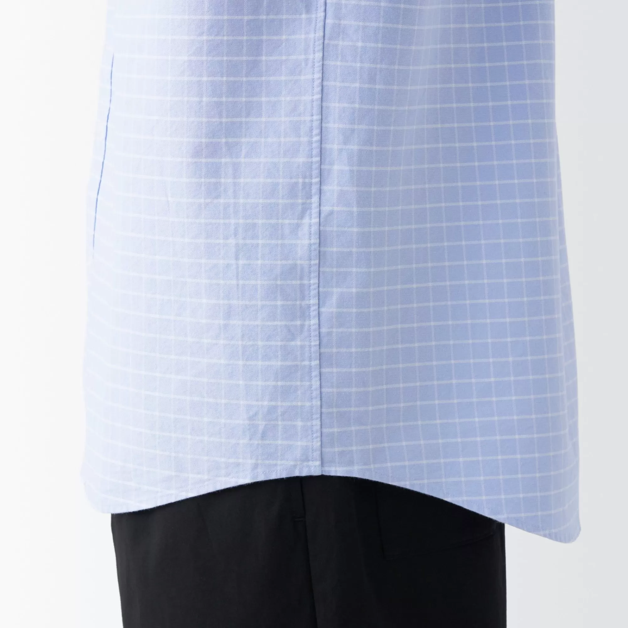 MUJI Men'S Washed Oxford Button Downpatterned Short Sleeve Shirt Discount