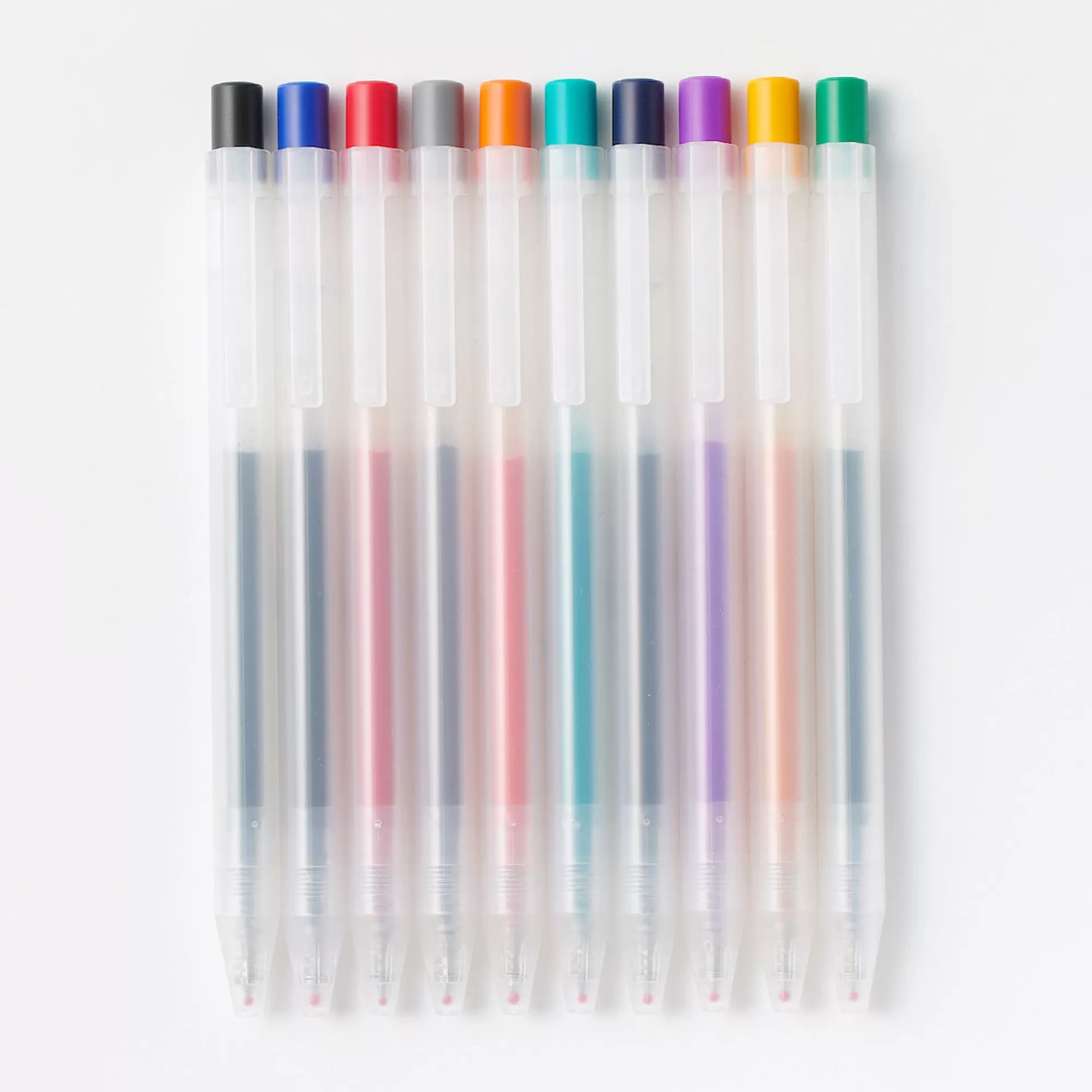 MUJI Smooth Gel Knock Type Pen 0.5Mm 10 Colors Set Store