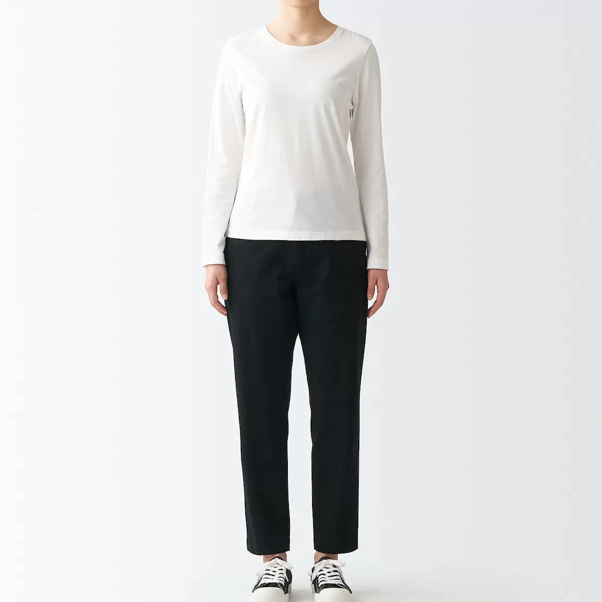 MUJI Women'S 4-Way Stretch Chino Slim Tapered Pants (L 30Inch / 75Cm) Flash Sale