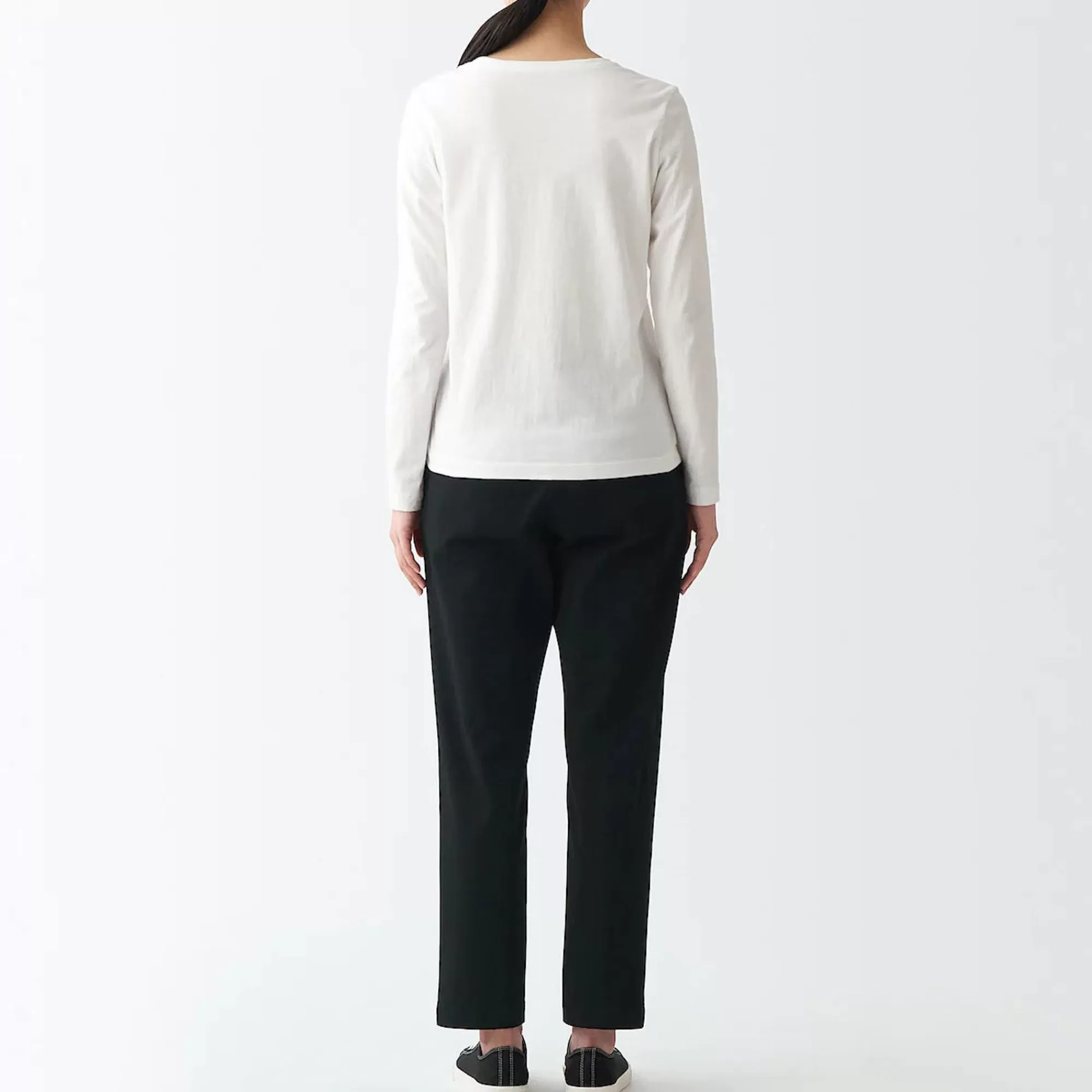 MUJI Women'S 4-Way Stretch Chino Slim Tapered Pants (L 30Inch / 75Cm) Flash Sale