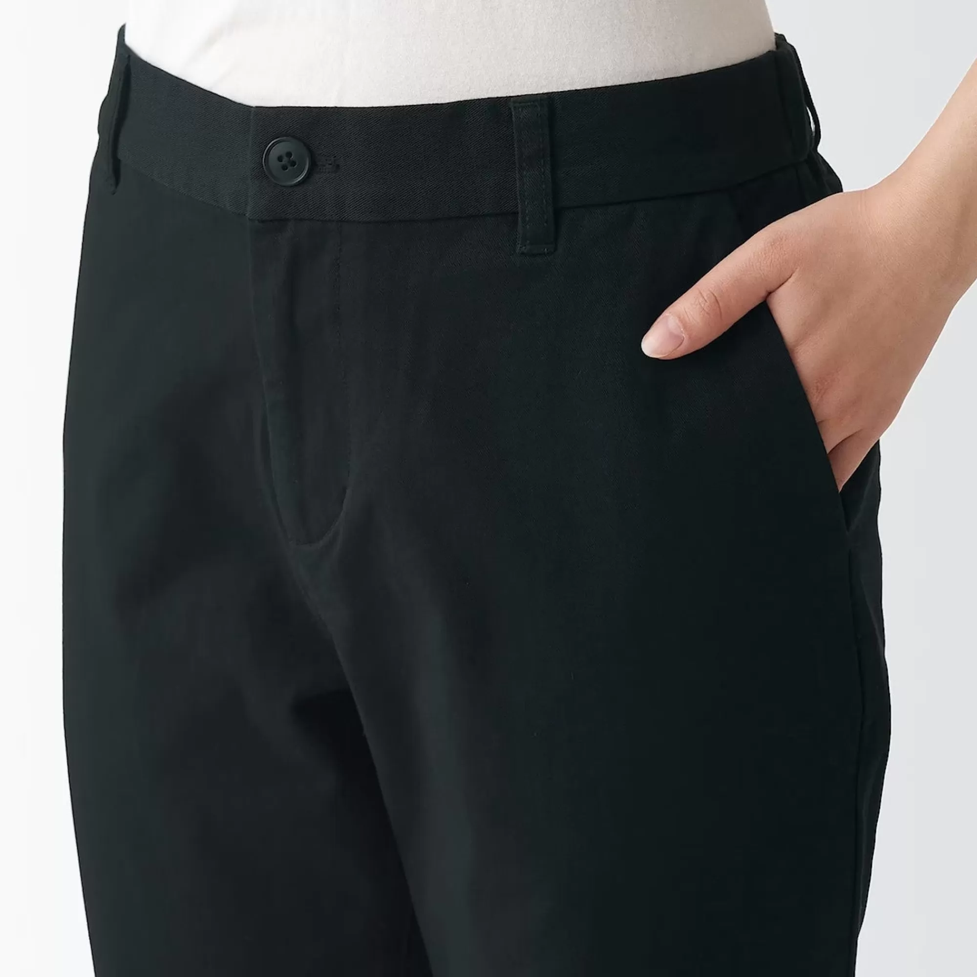 MUJI Women'S 4-Way Stretch Chino Slim Tapered Pants (L 30Inch / 75Cm) Flash Sale