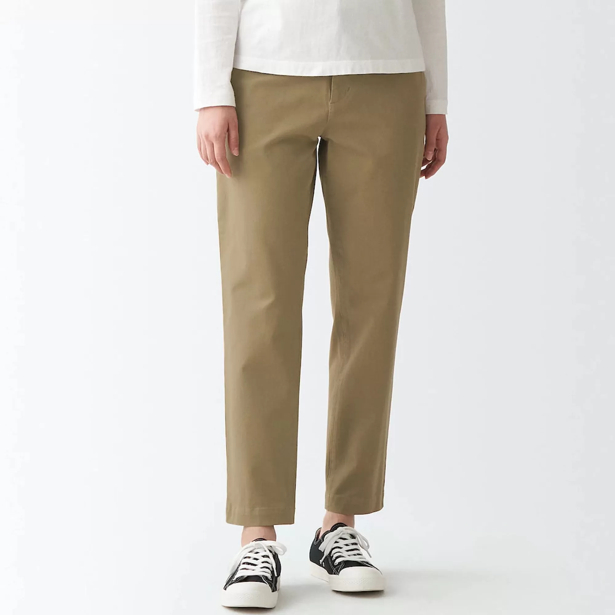 MUJI Women'S 4-Way Stretch Chino Slim Tapered Pants (L 30Inch / 75Cm) Flash Sale