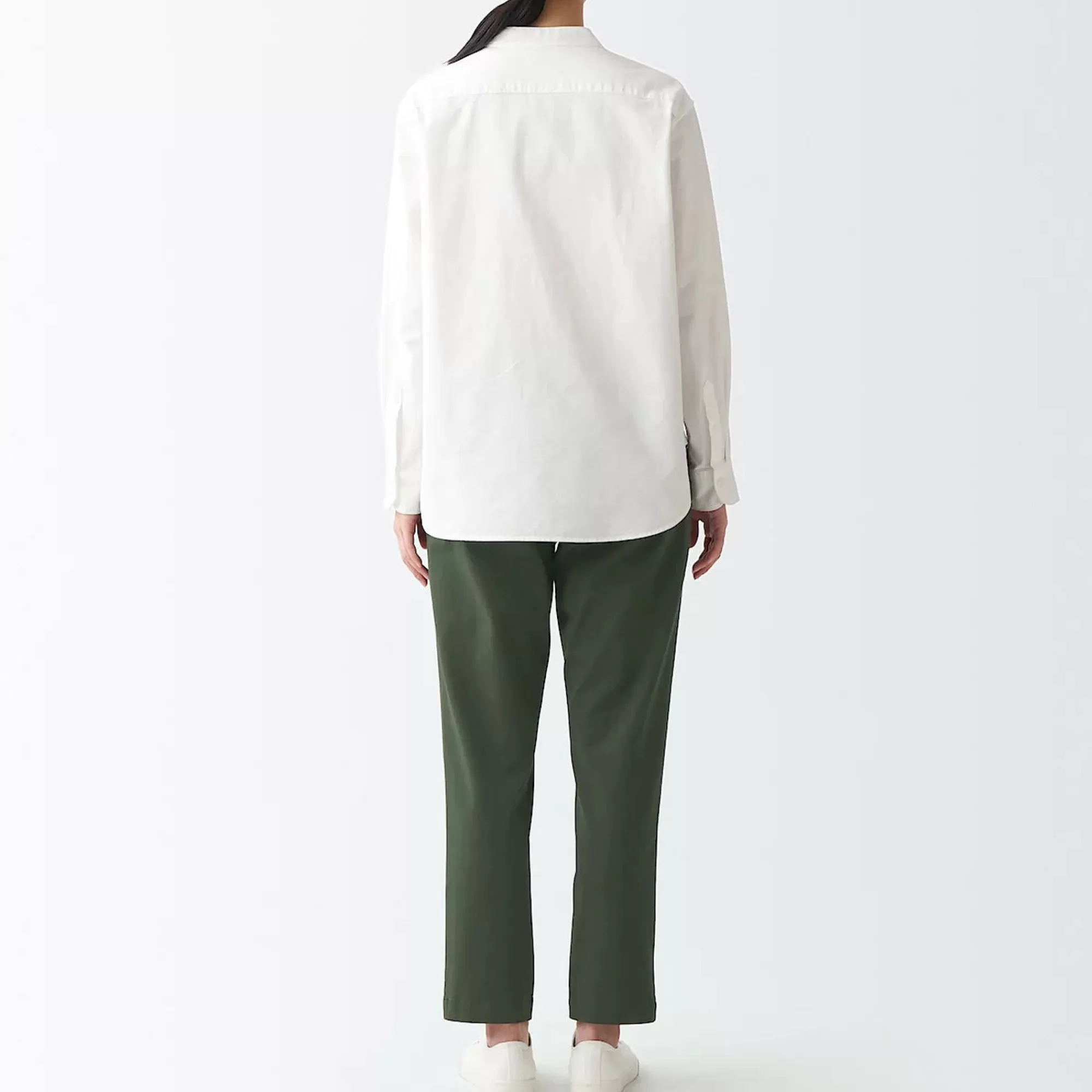 MUJI Women'S 4-Way Stretch Chino Slim Tapered Pants (L 30Inch / 75Cm) Flash Sale
