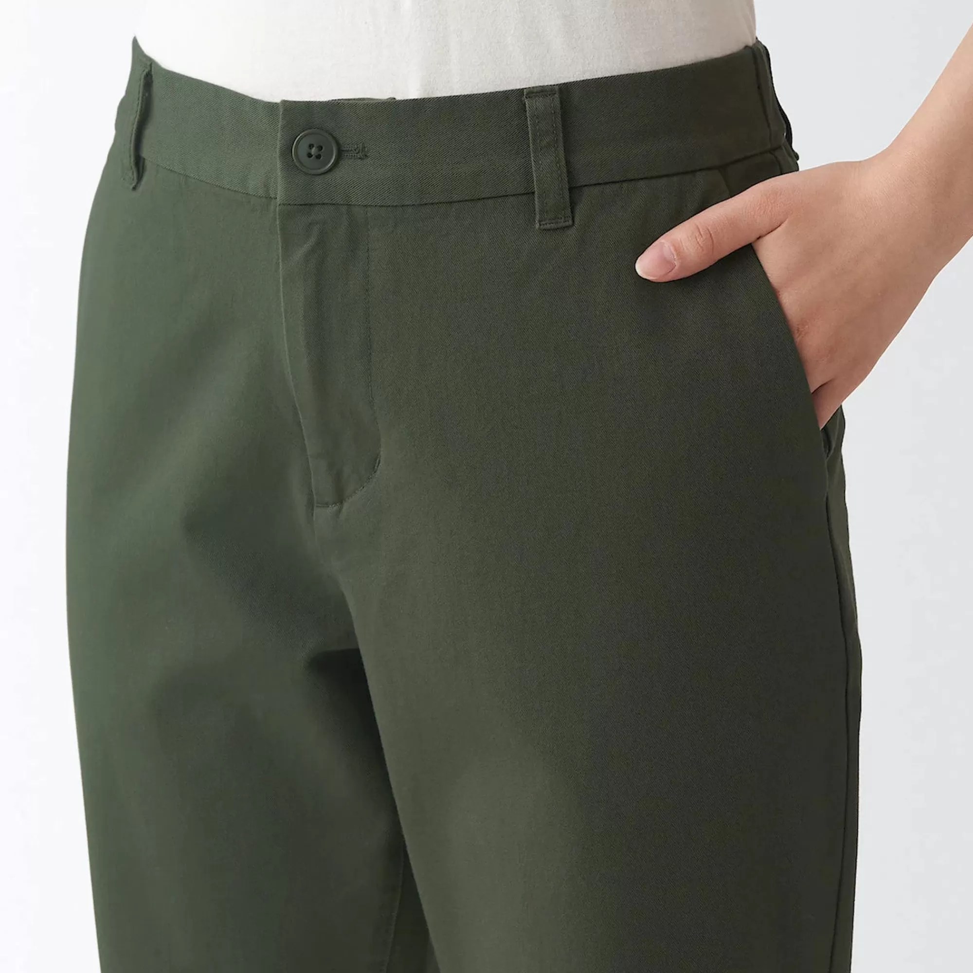 MUJI Women'S 4-Way Stretch Chino Slim Tapered Pants (L 30Inch / 75Cm) Flash Sale