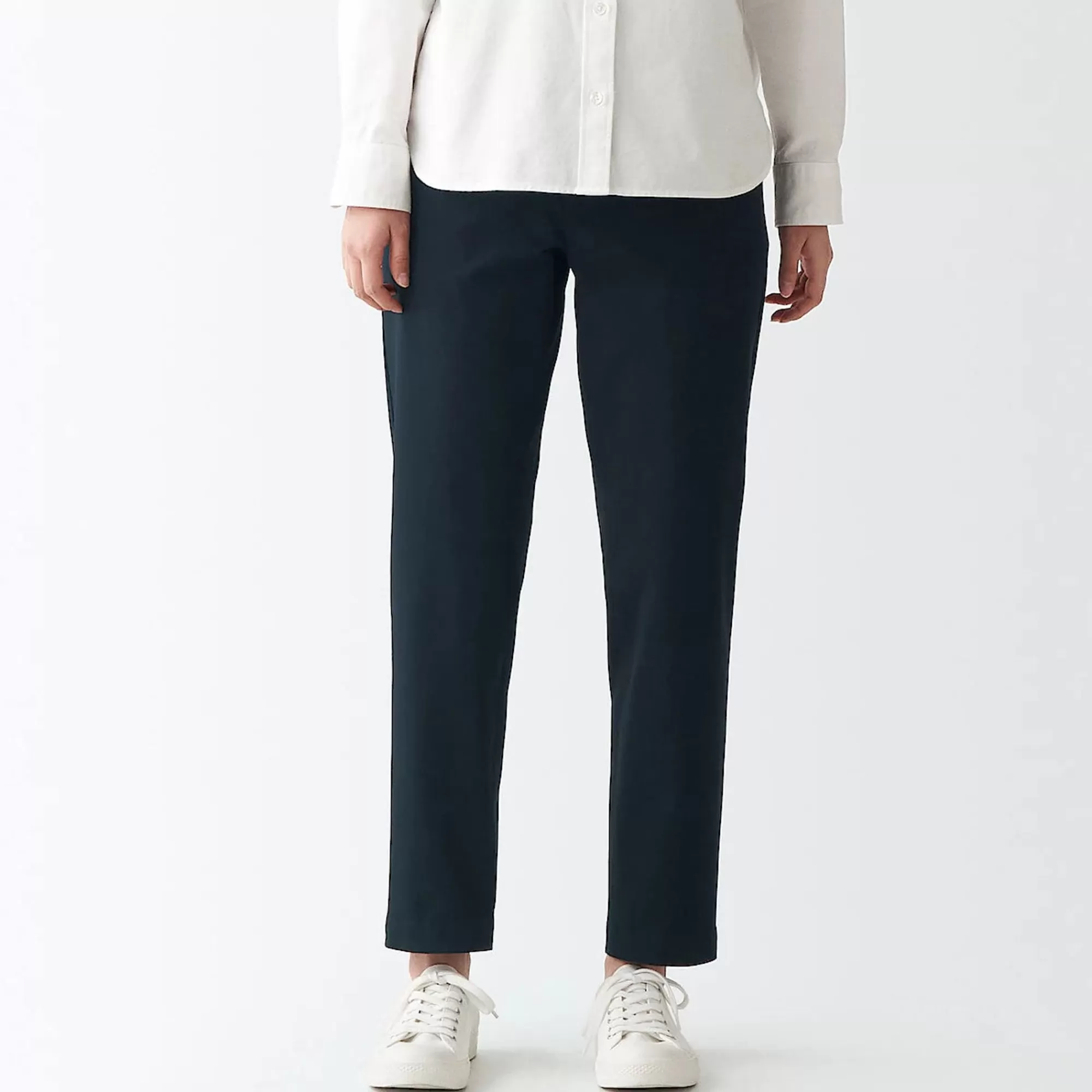 MUJI Women'S 4-Way Stretch Chino Slim Tapered Pants (L 30Inch / 75Cm) Flash Sale