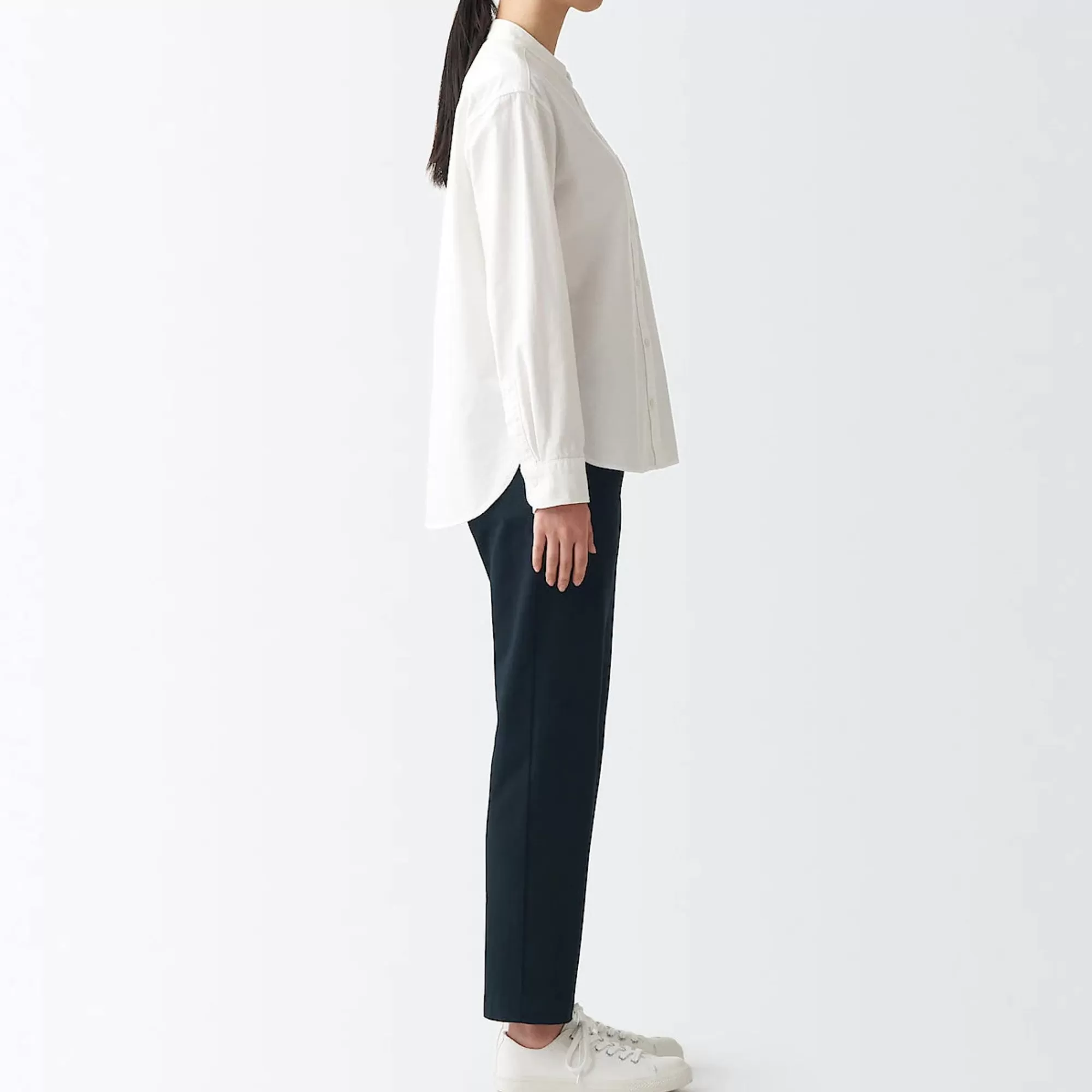 MUJI Women'S 4-Way Stretch Chino Slim Tapered Pants (L 30Inch / 75Cm) Flash Sale