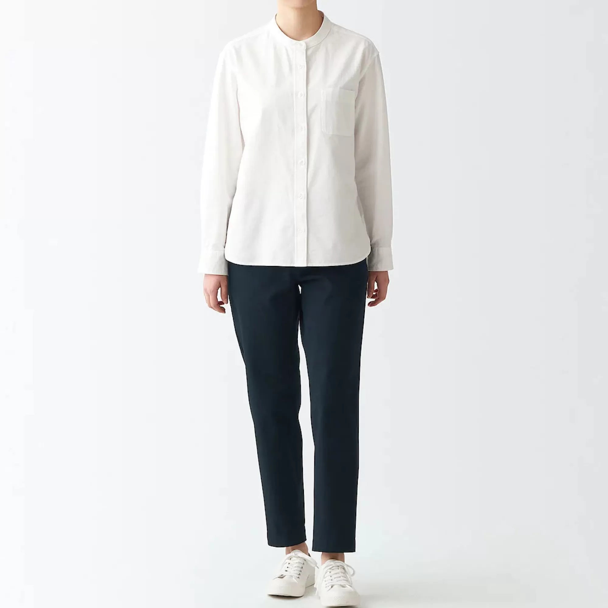 MUJI Women'S 4-Way Stretch Chino Slim Tapered Pants (L 30Inch / 75Cm) Flash Sale