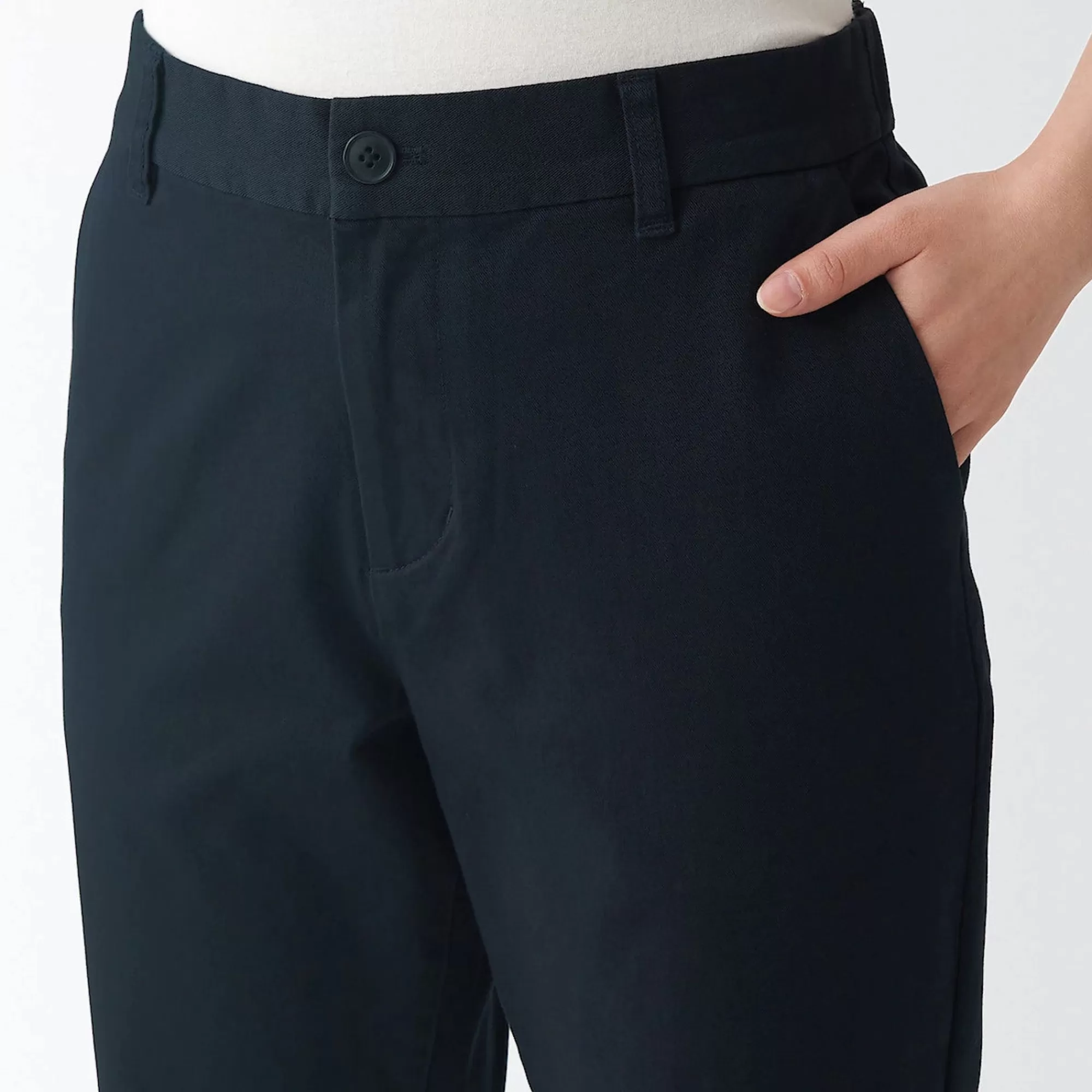 MUJI Women'S 4-Way Stretch Chino Slim Tapered Pants (L 30Inch / 75Cm) Flash Sale