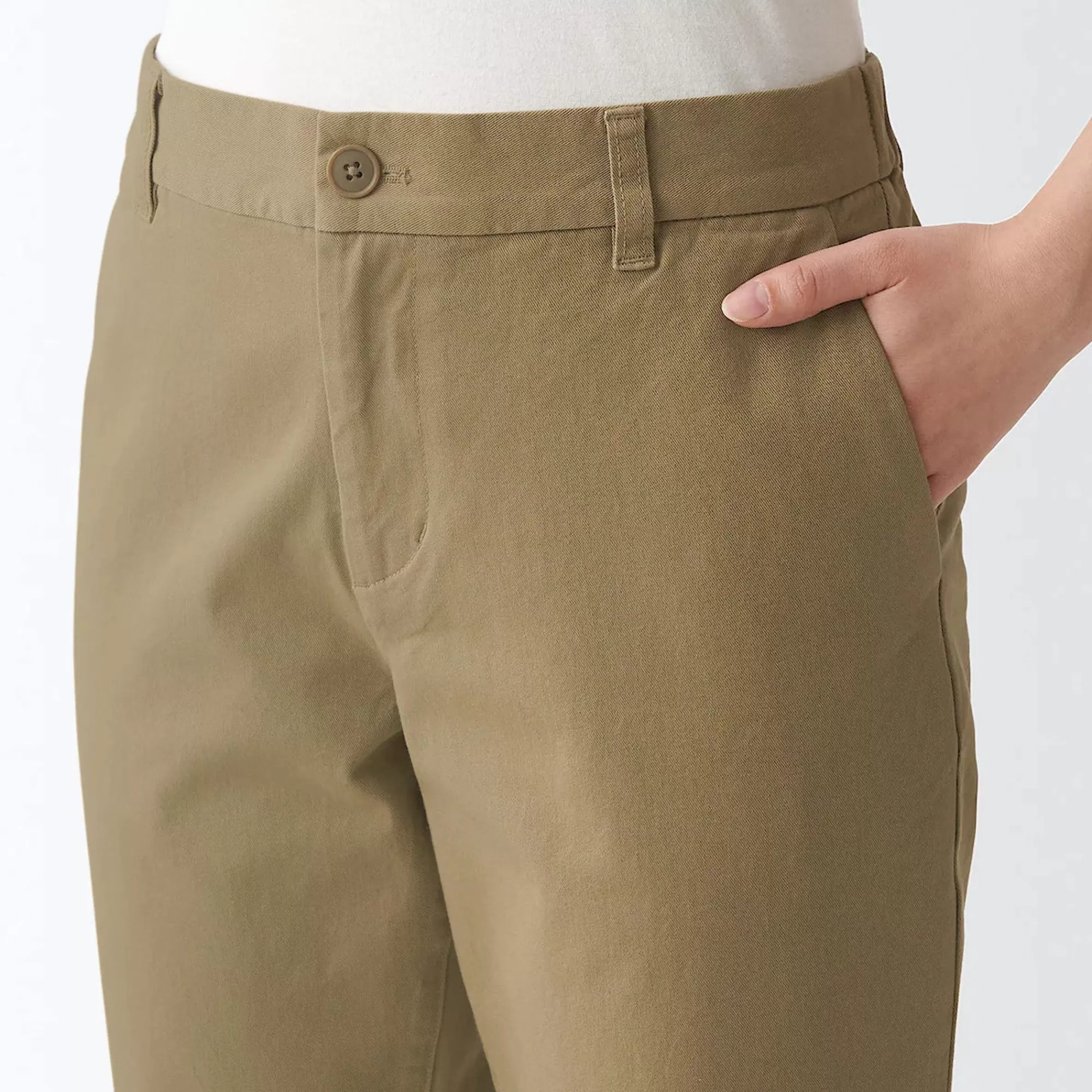 MUJI Women'S 4-Way Stretch Chino Slim Tapered Pants (L 30Inch / 75Cm) Flash Sale