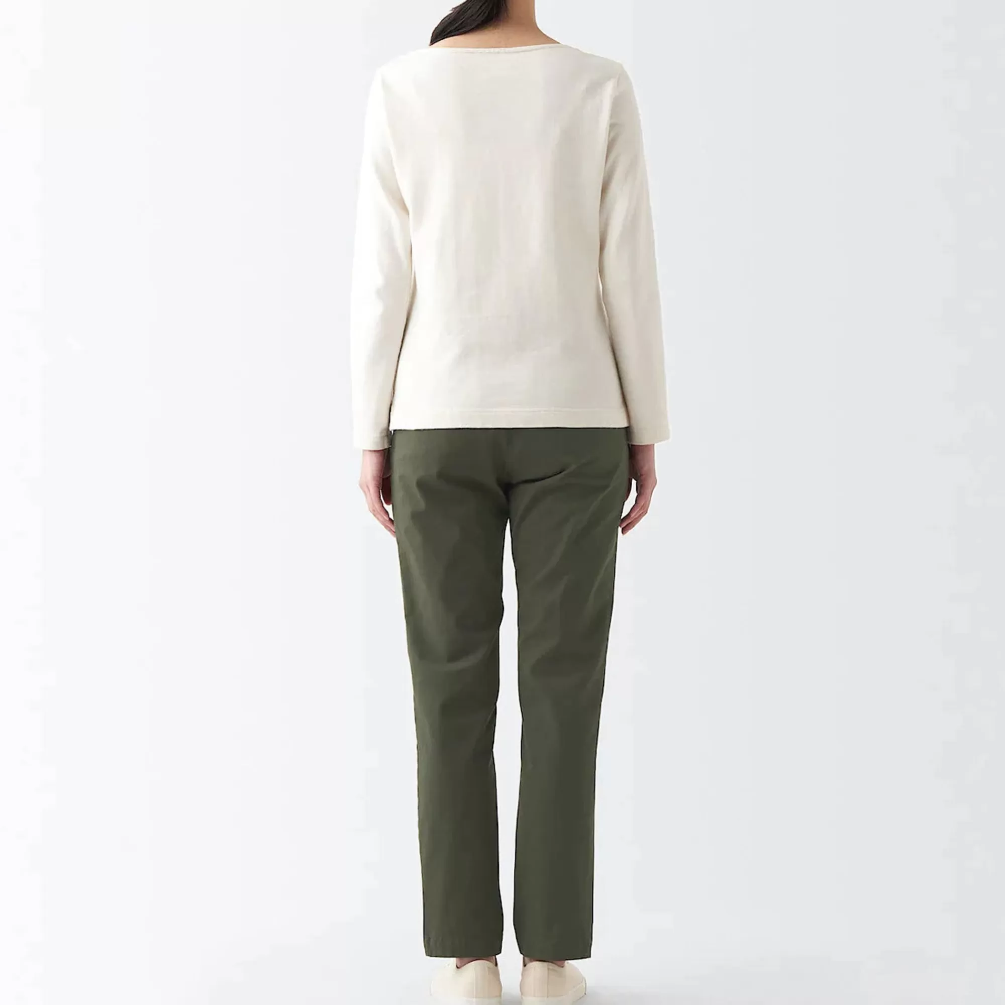MUJI Women'S 4-Way Stretch Chino Slim Tapered Pants (L 32Inch / 82Cm) Store