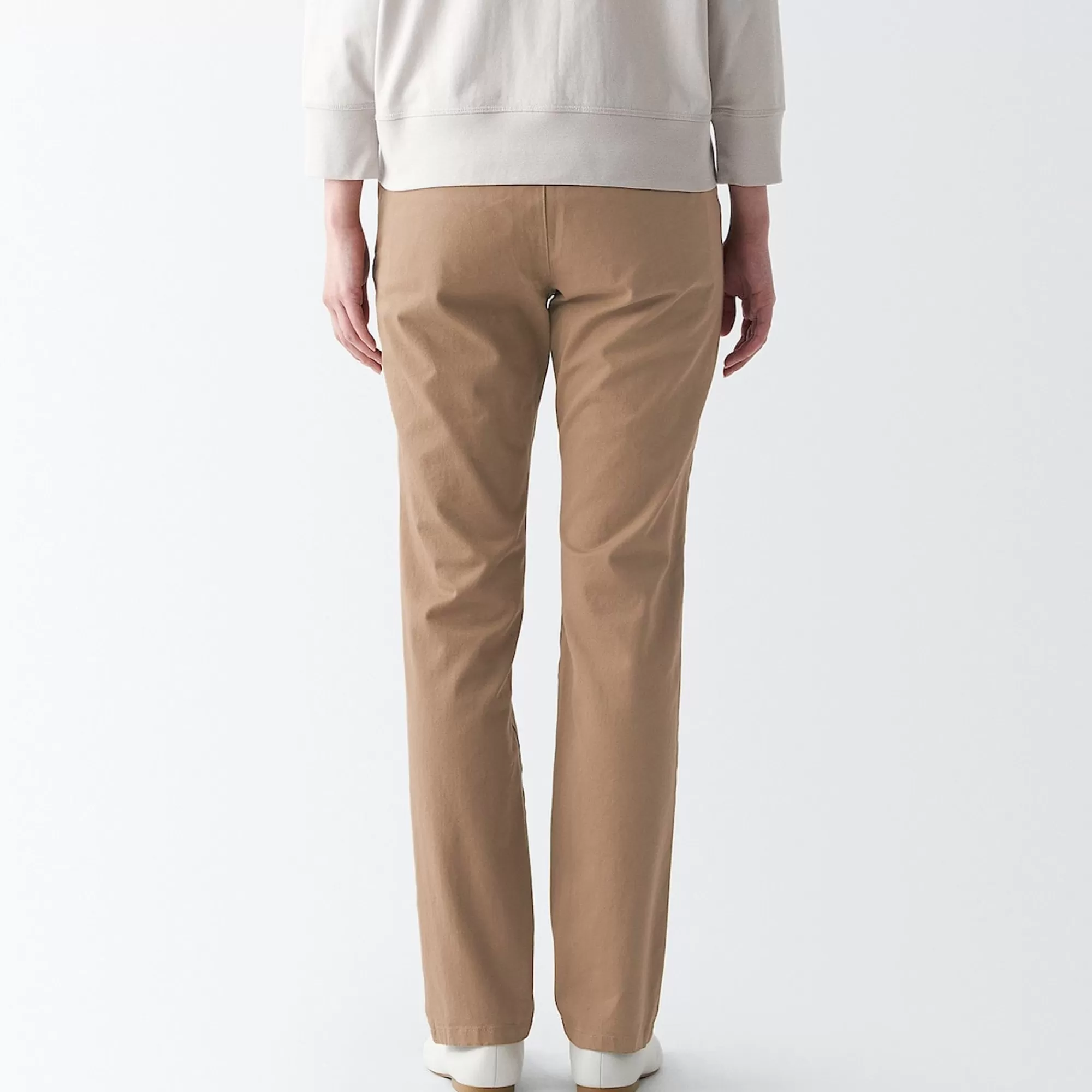 MUJI Women'S 4-Way Stretch Chino Slim Tapered Pants (L 32Inch / 82Cm) Flash Sale
