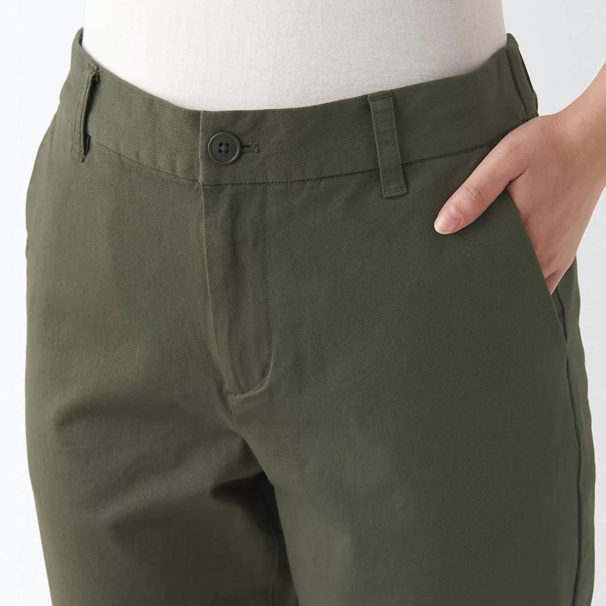 MUJI Women'S 4-Way Stretch Chino Slim Tapered Pants (L 32Inch / 82Cm) Store