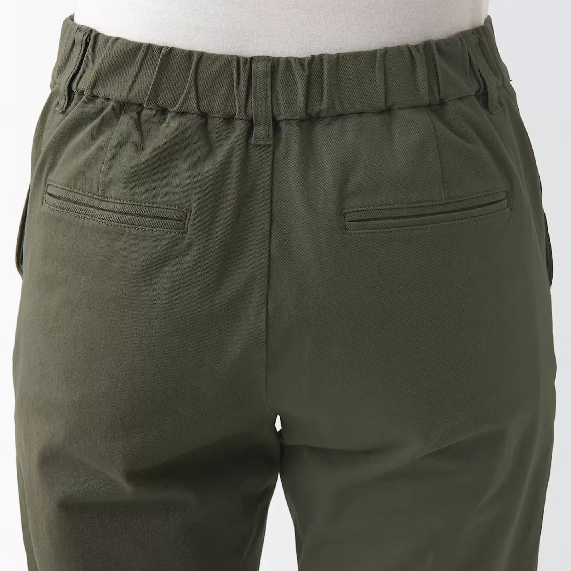 MUJI Women'S 4-Way Stretch Chino Slim Tapered Pants (L 32Inch / 82Cm) New