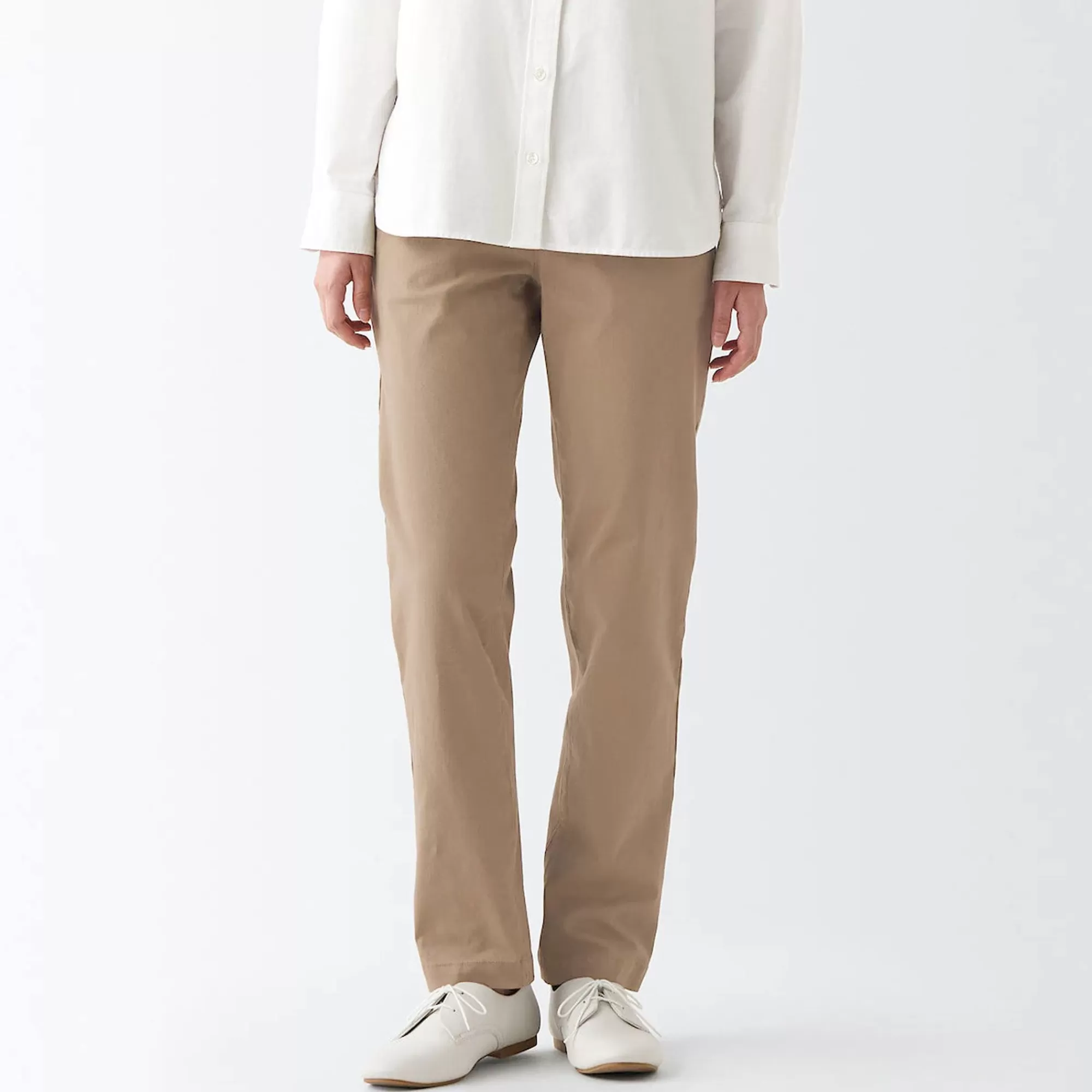 MUJI Women'S 4-Way Stretch Chino Slim Tapered Pants (L 32Inch / 82Cm) New