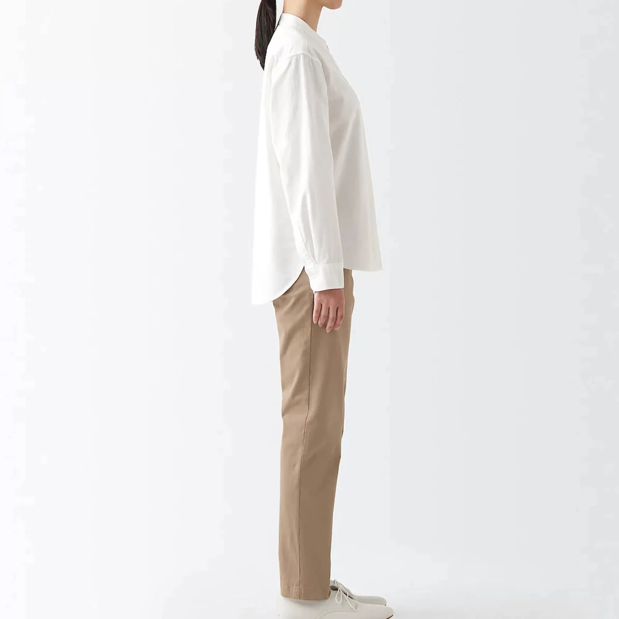 MUJI Women'S 4-Way Stretch Chino Slim Tapered Pants (L 32Inch / 82Cm) Store