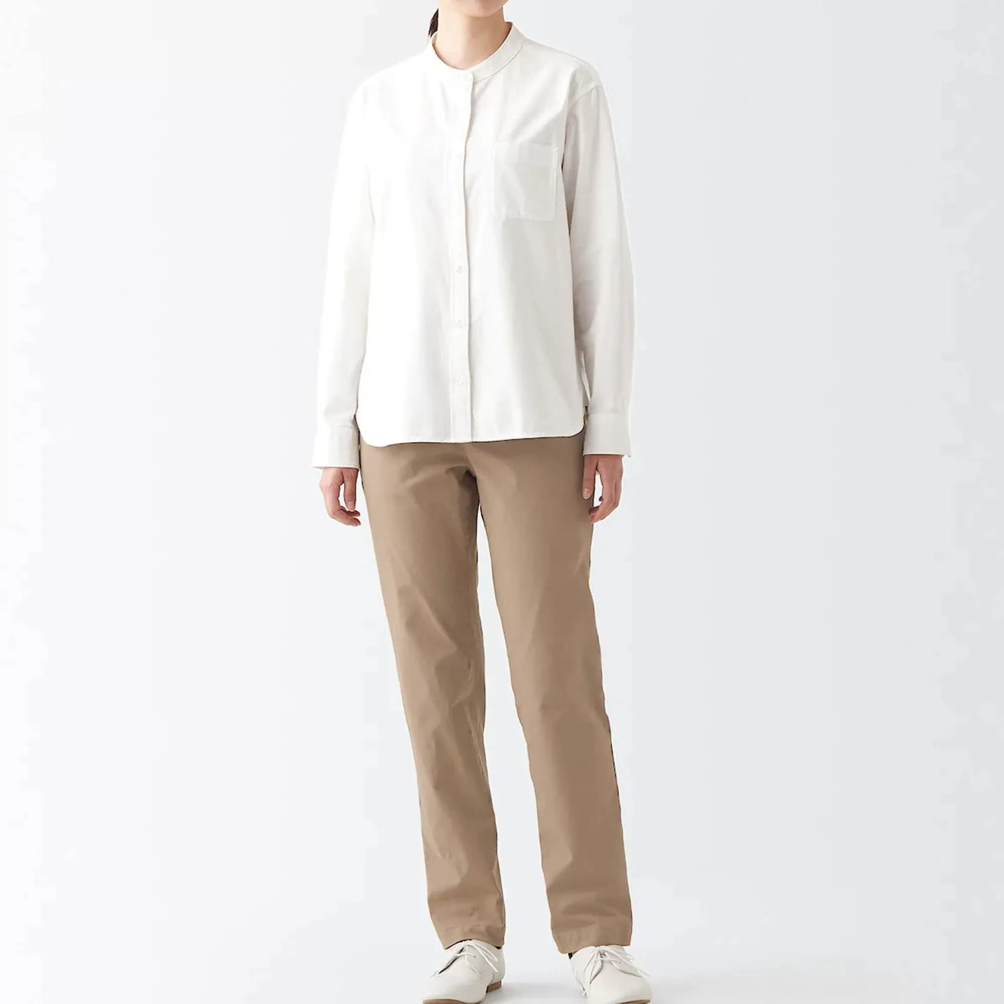 MUJI Women'S 4-Way Stretch Chino Slim Tapered Pants (L 32Inch / 82Cm) Store