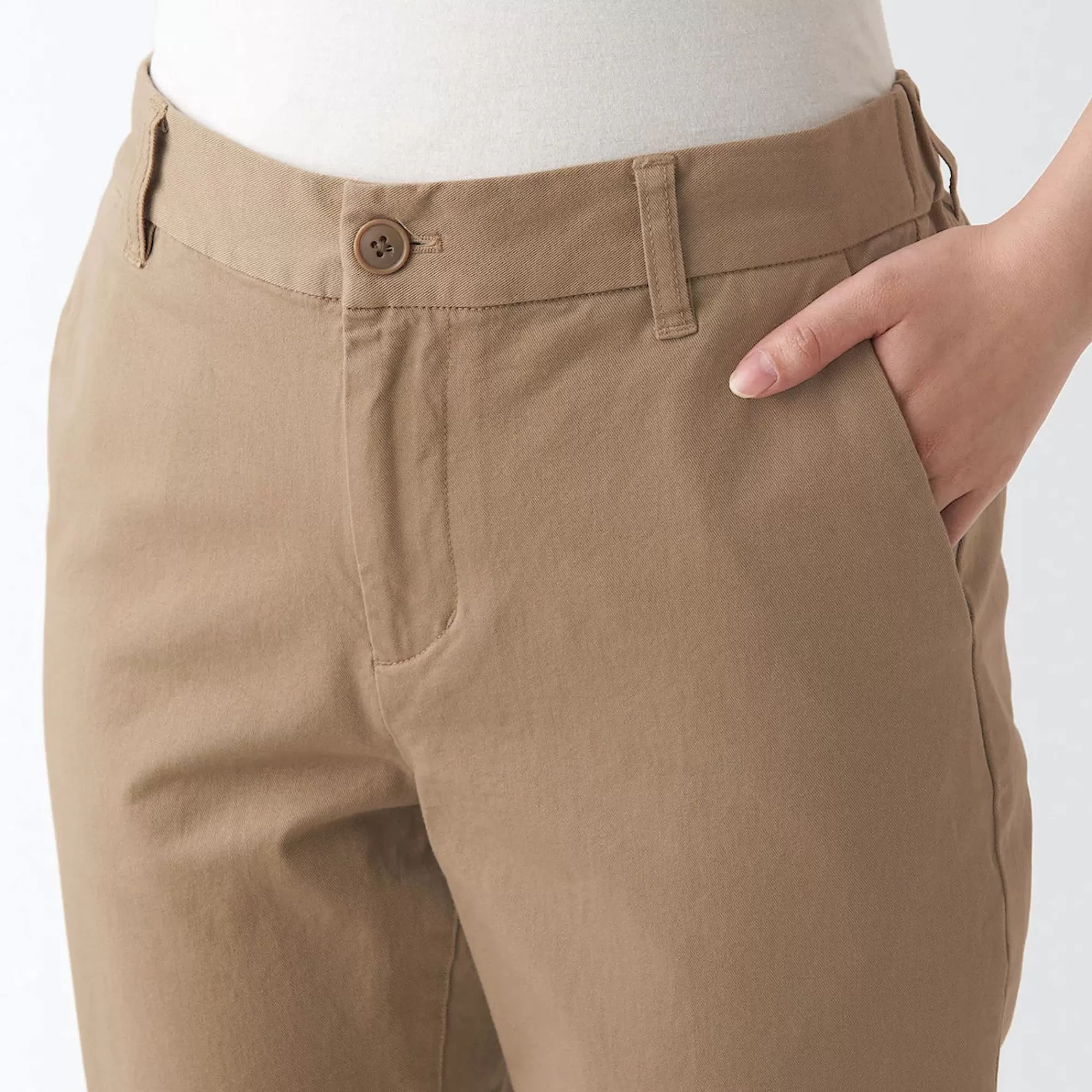 MUJI Women'S 4-Way Stretch Chino Slim Tapered Pants (L 32Inch / 82Cm) Store
