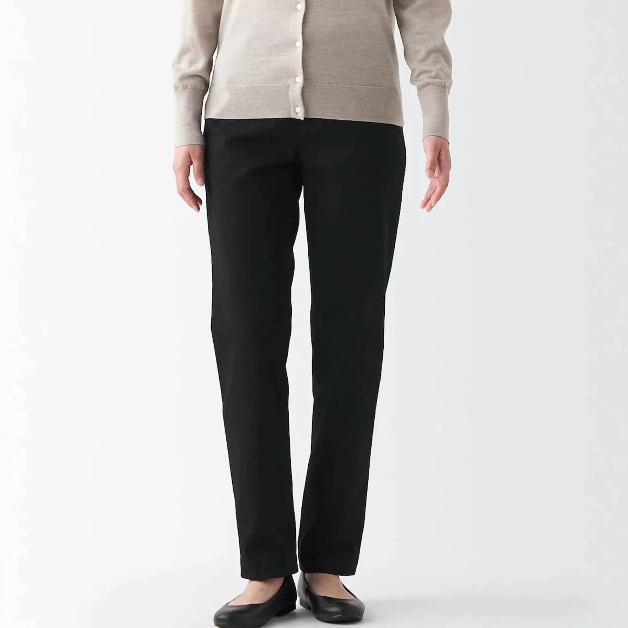 MUJI Women'S 4-Way Stretch Chino Slim Tapered Pants (L 32Inch / 82Cm) Store