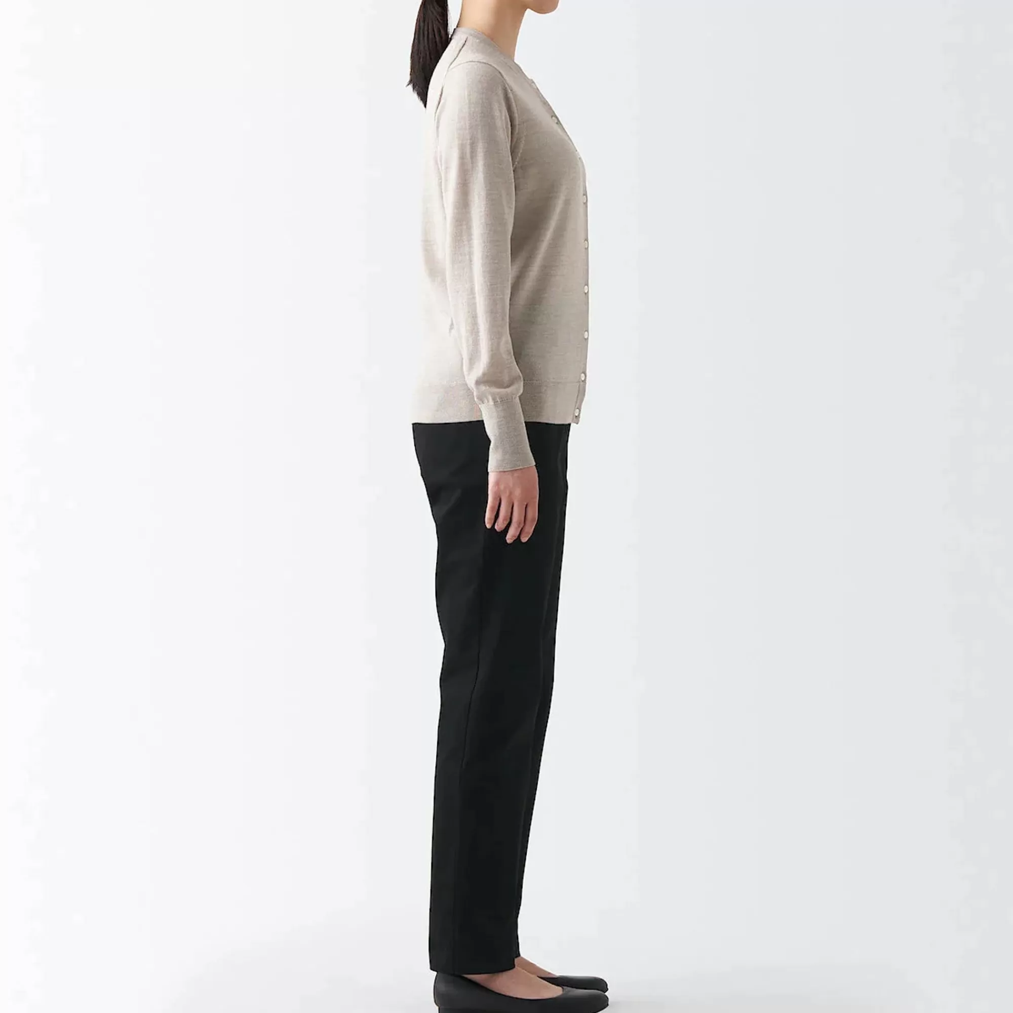 MUJI Women'S 4-Way Stretch Chino Slim Tapered Pants (L 32Inch / 82Cm) Store