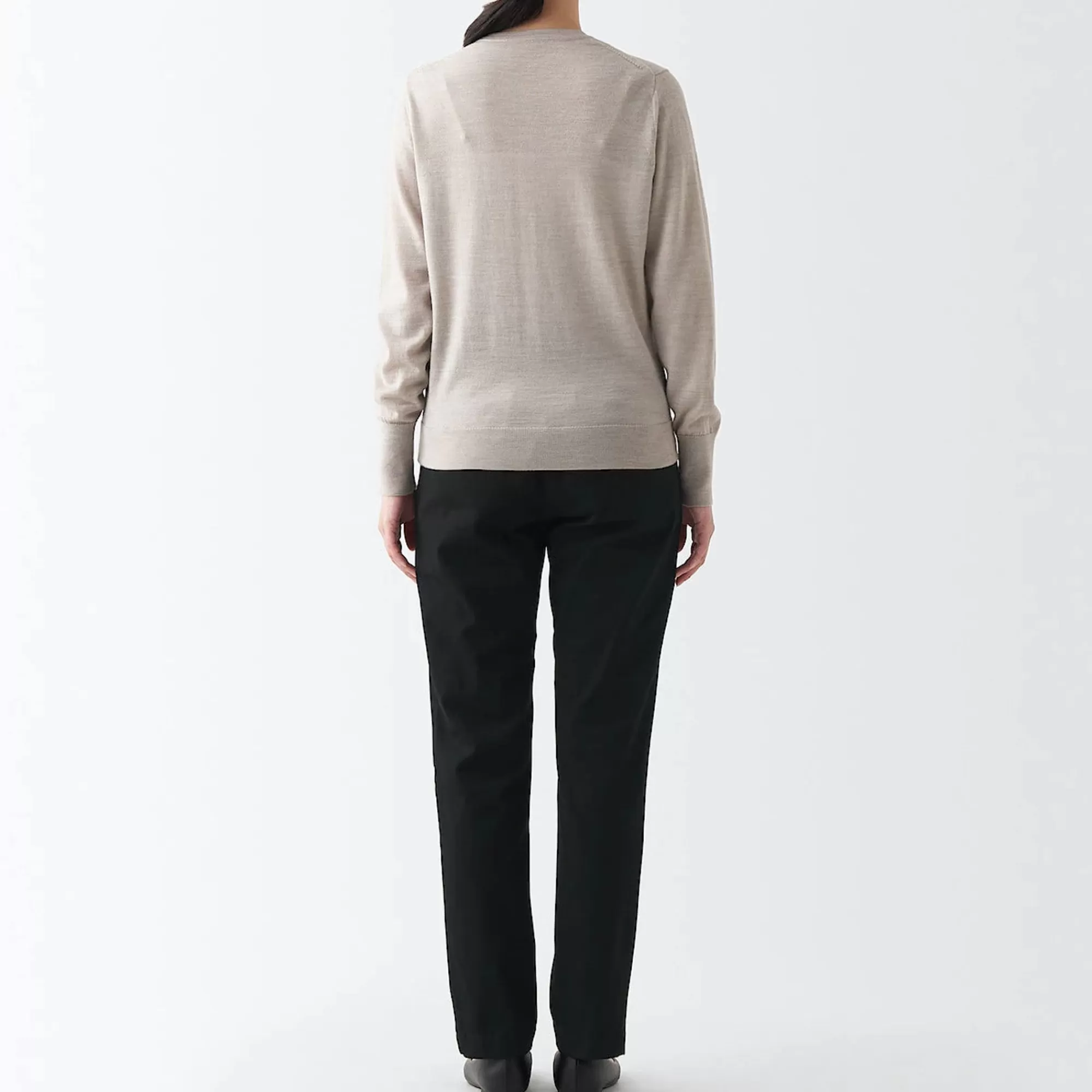 MUJI Women'S 4-Way Stretch Chino Slim Tapered Pants (L 32Inch / 82Cm) New