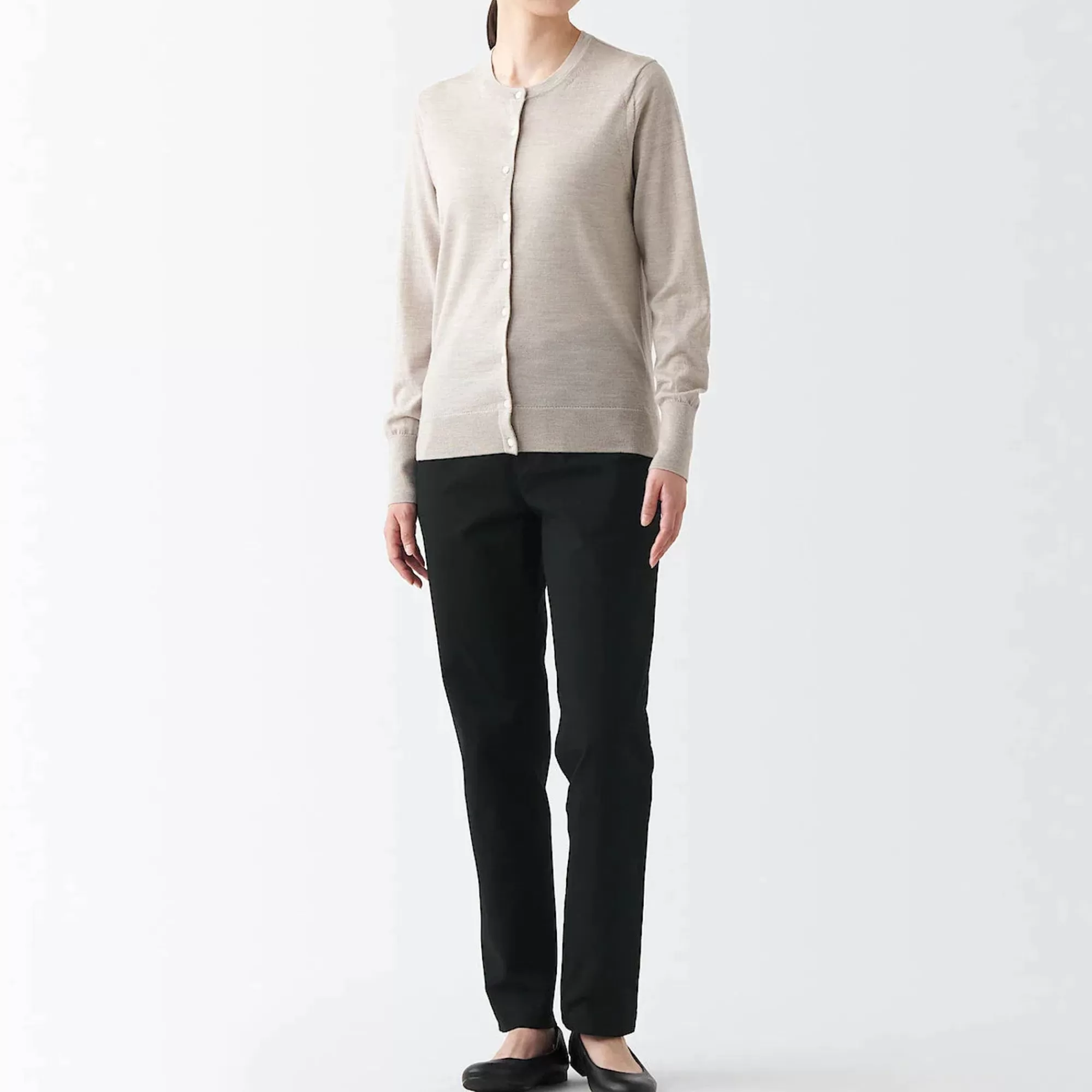 MUJI Women'S 4-Way Stretch Chino Slim Tapered Pants (L 32Inch / 82Cm) Store