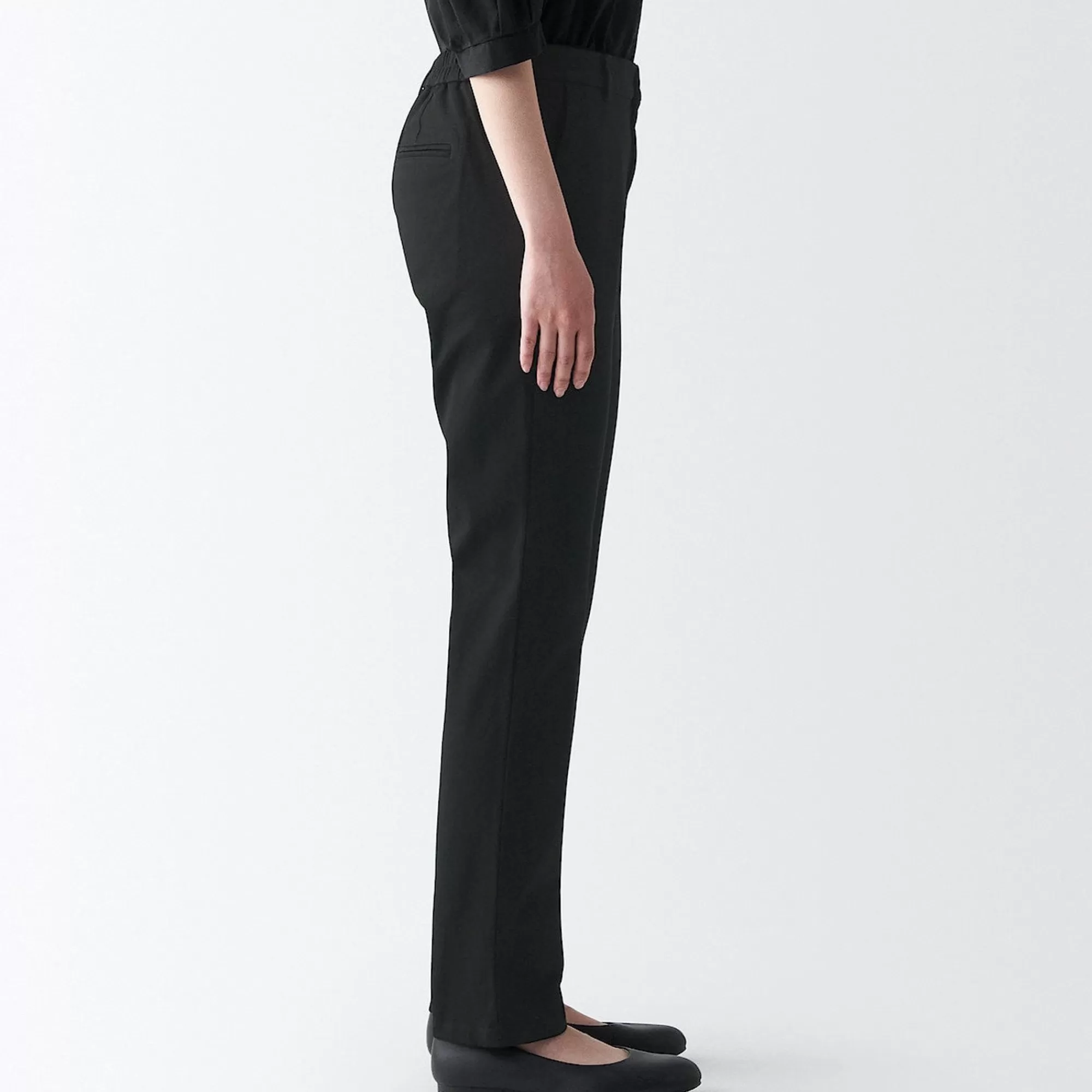 MUJI Women'S 4-Way Stretch Chino Slim Tapered Pants (L 32Inch / 82Cm) Flash Sale