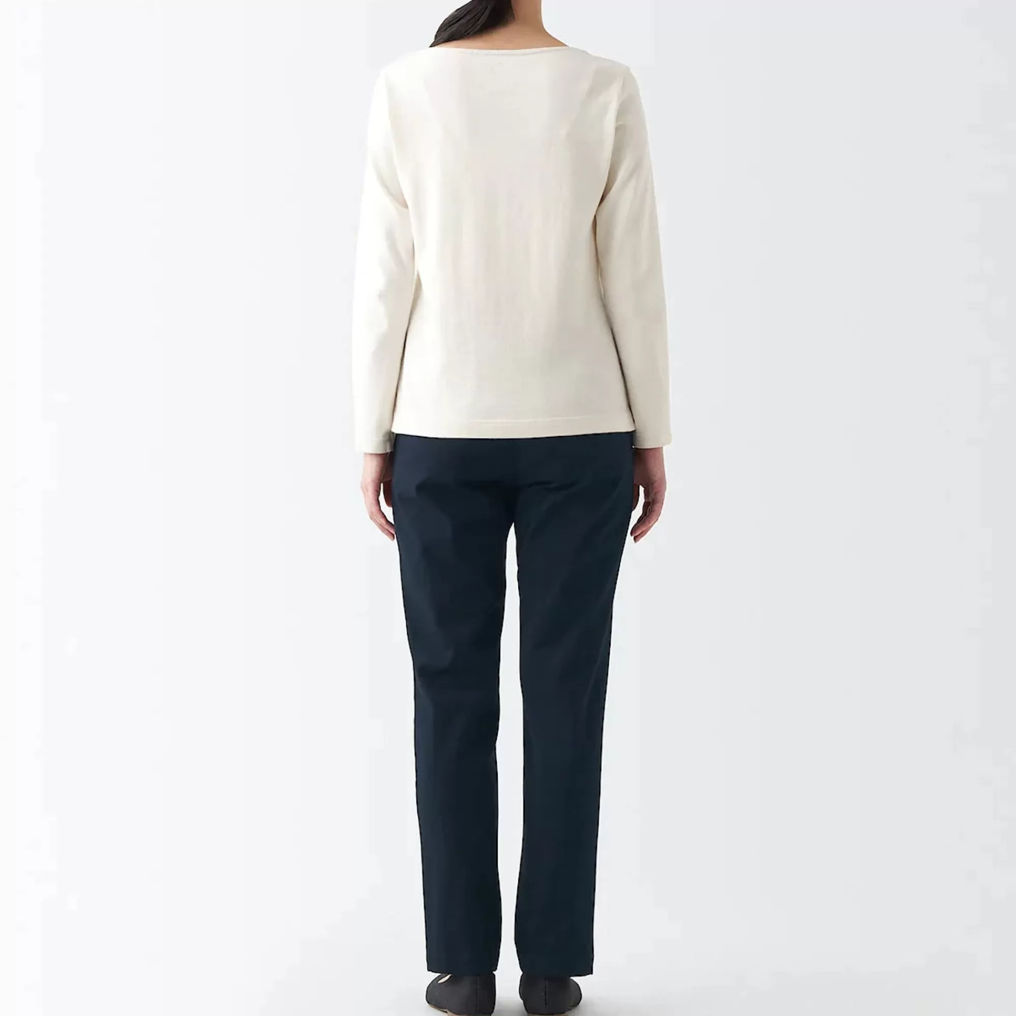 MUJI Women'S 4-Way Stretch Chino Slim Tapered Pants (L 32Inch / 82Cm) Store