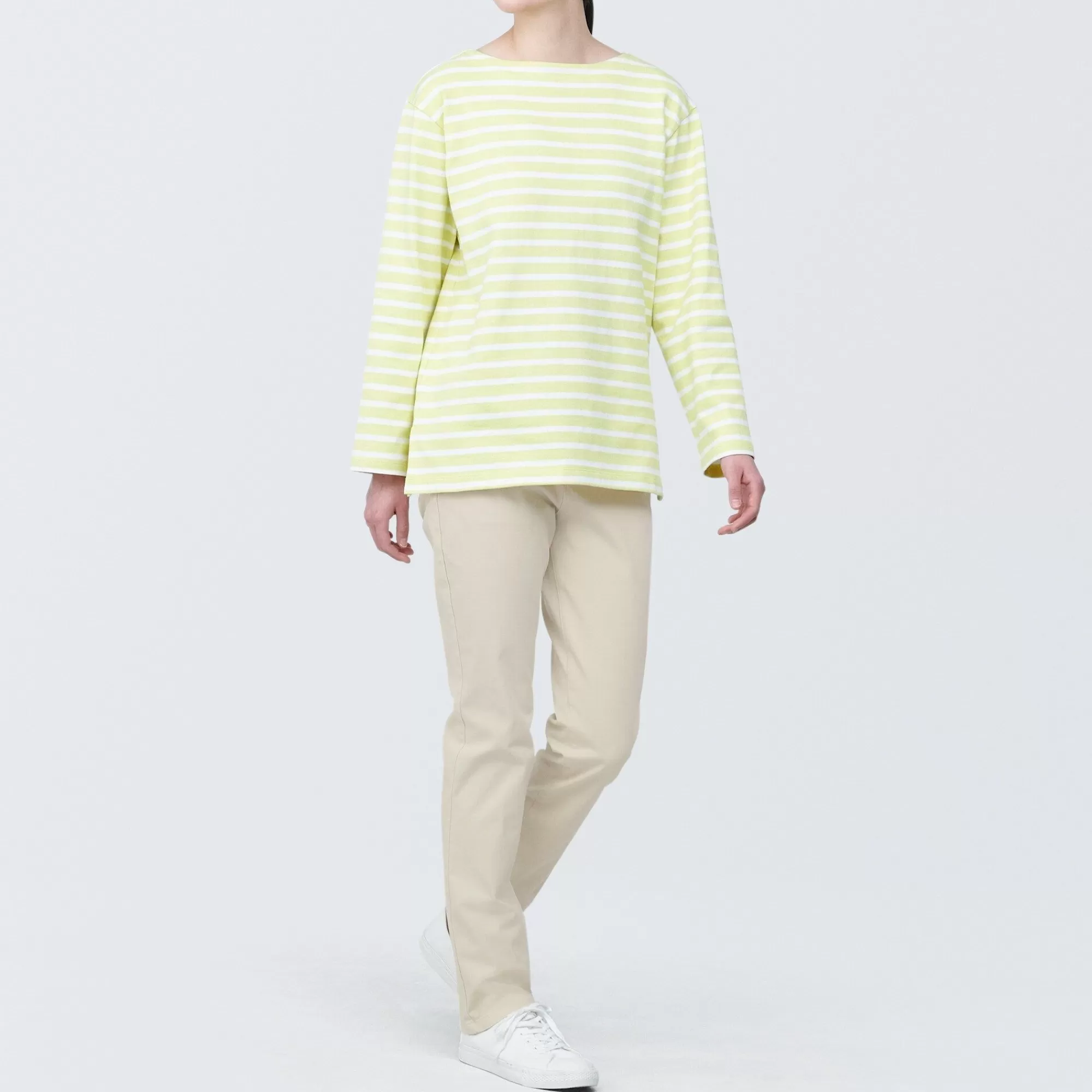 MUJI Women'S 4-Way Stretch Chino Slim Tapered Pants (L 32Inch / 82Cm) Flash Sale