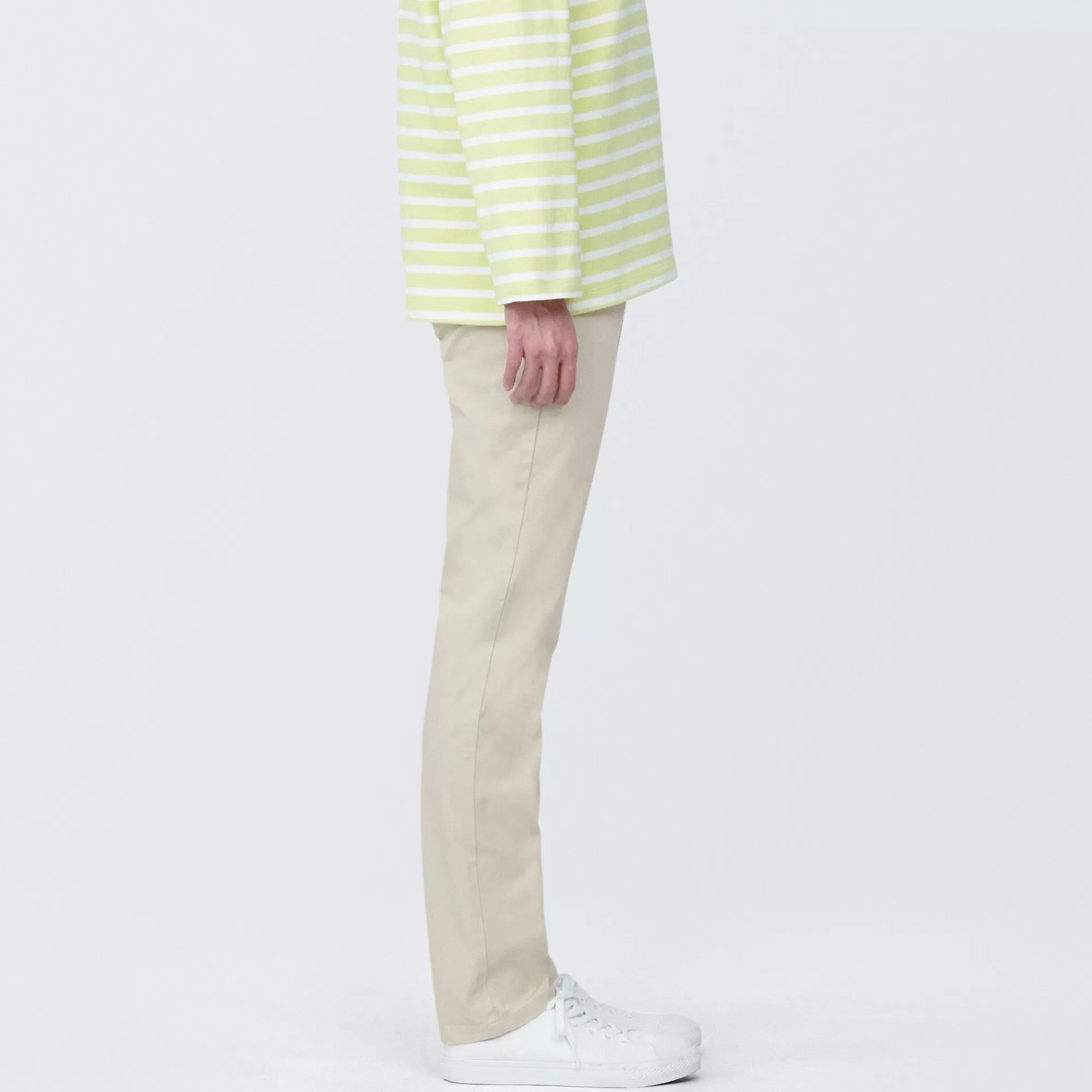 MUJI Women'S 4-Way Stretch Chino Slim Tapered Pants (L 32Inch / 82Cm) Flash Sale