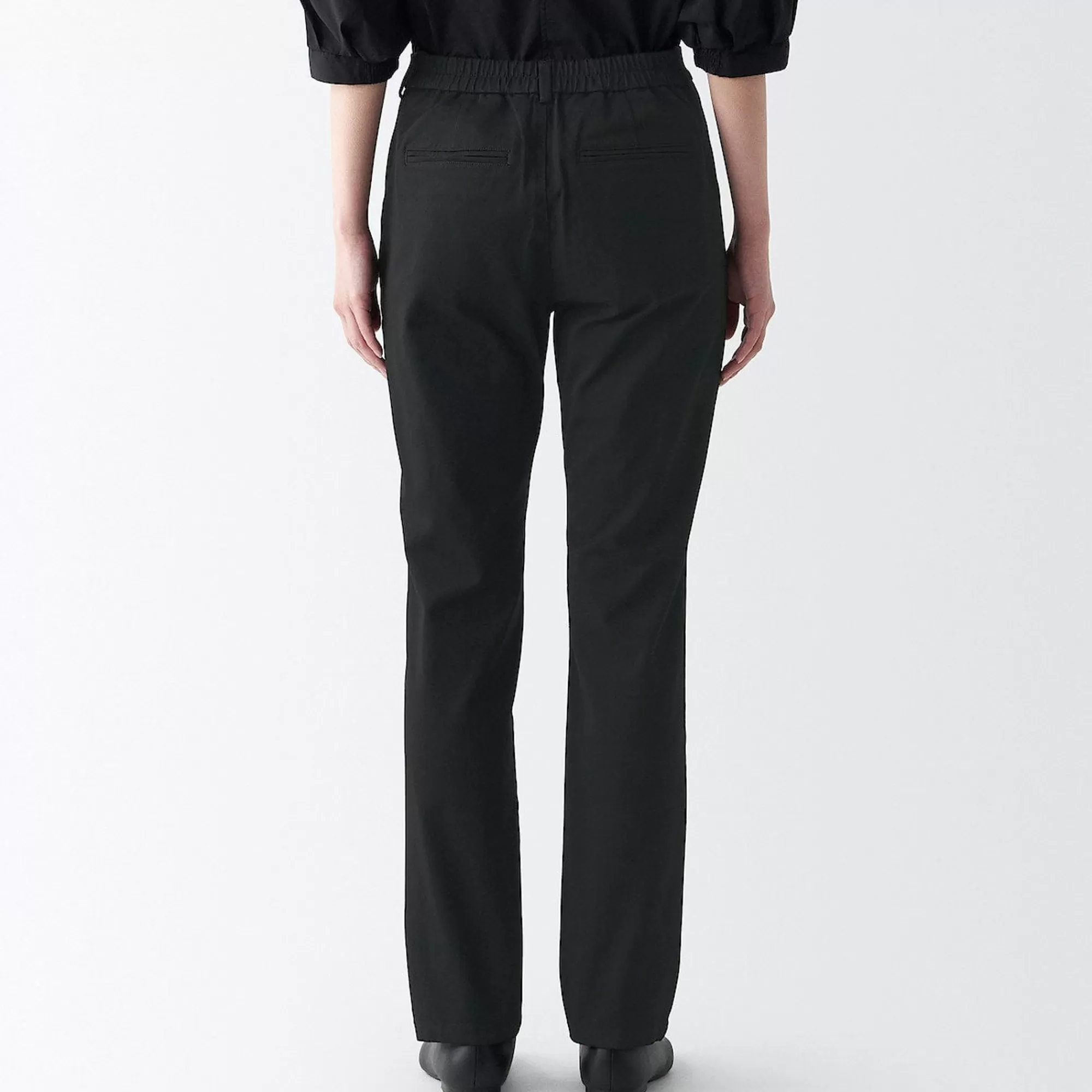 MUJI Women'S 4-Way Stretch Chino Slim Tapered Pants (L 32Inch / 82Cm) Flash Sale