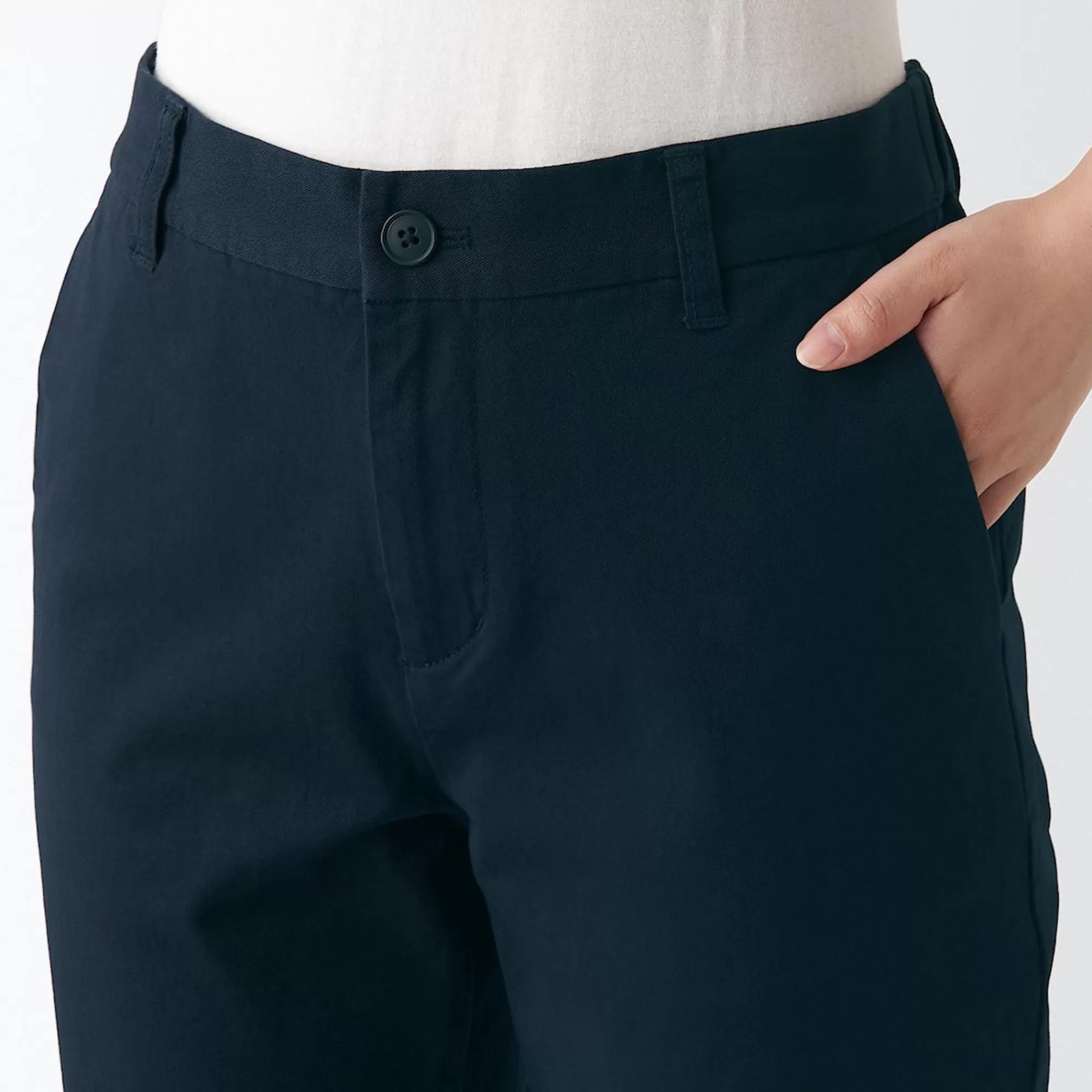 MUJI Women'S 4-Way Stretch Chino Slim Tapered Pants (L 32Inch / 82Cm) Store