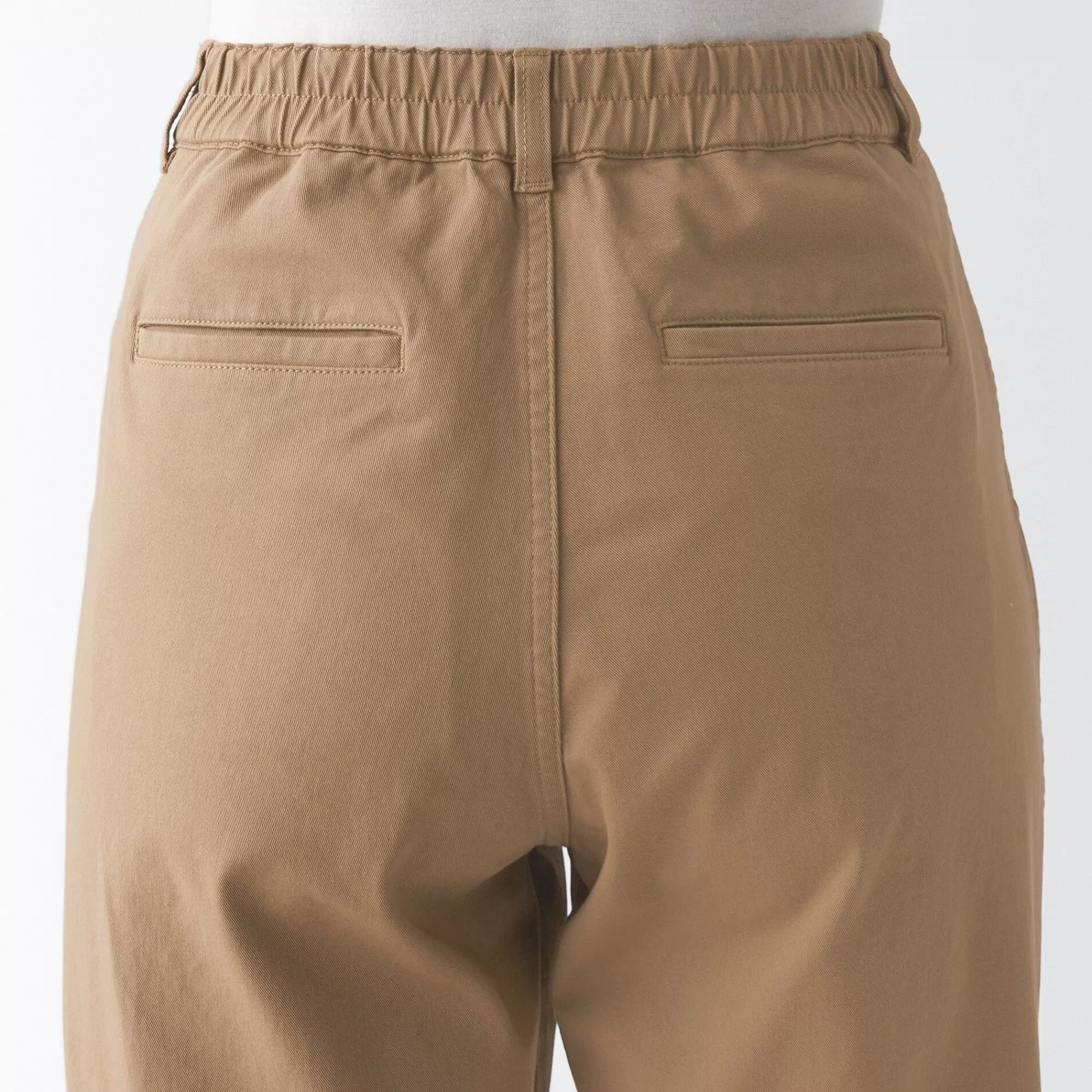 MUJI Women'S 4-Way Stretch Chino Wide Straight Pants (L 32Inch / 82Cm) Sale