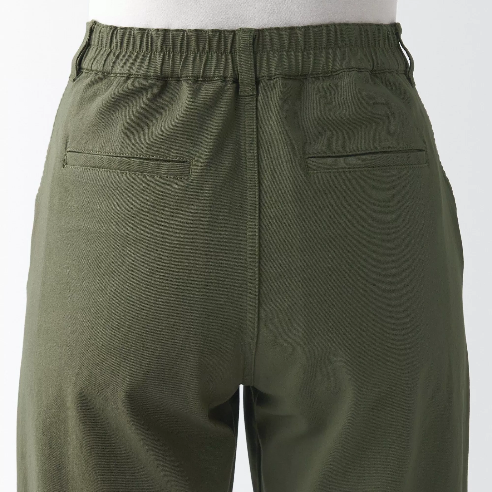 MUJI Women'S 4-Way Stretch Chino Wide Straight Pants (L 32Inch / 82Cm) Sale