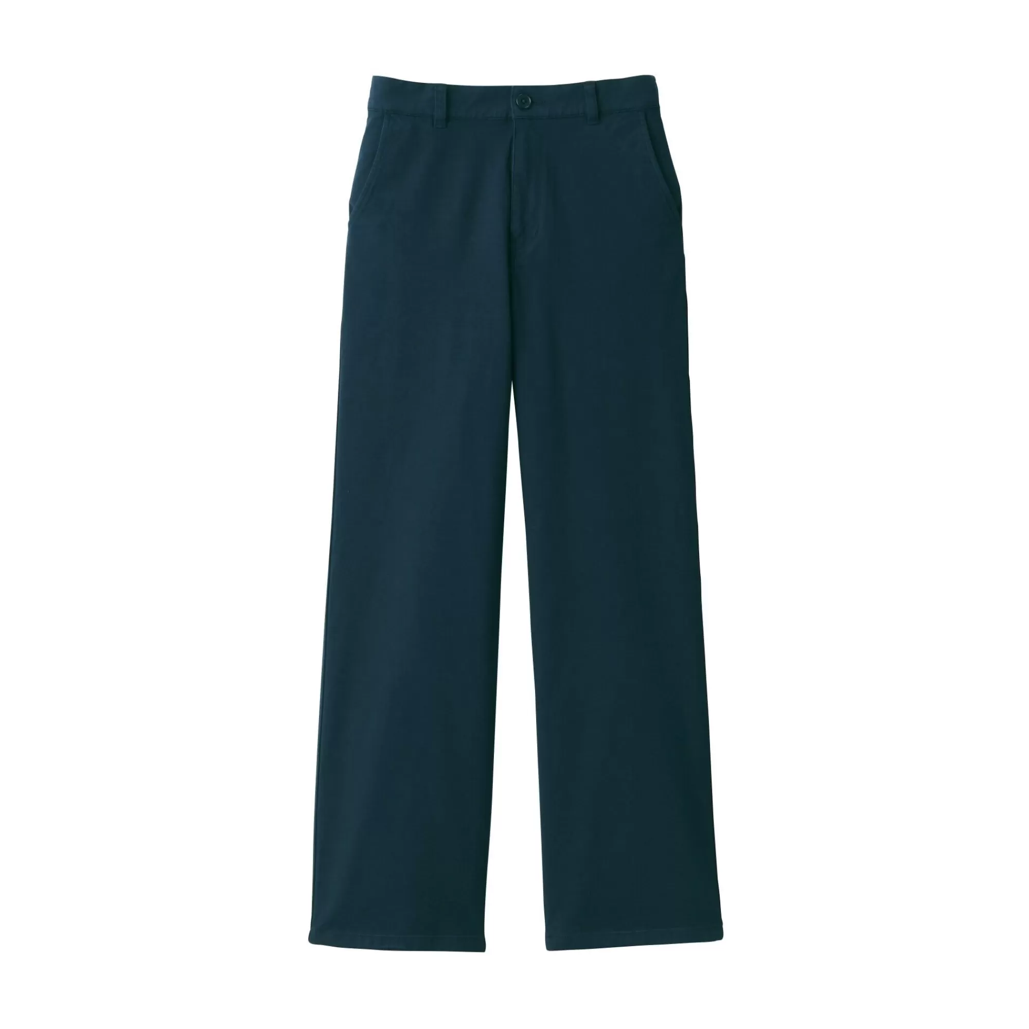 MUJI Women'S 4-Way Stretch Chino Wide Straight Pants (L 32Inch / 82Cm) Sale