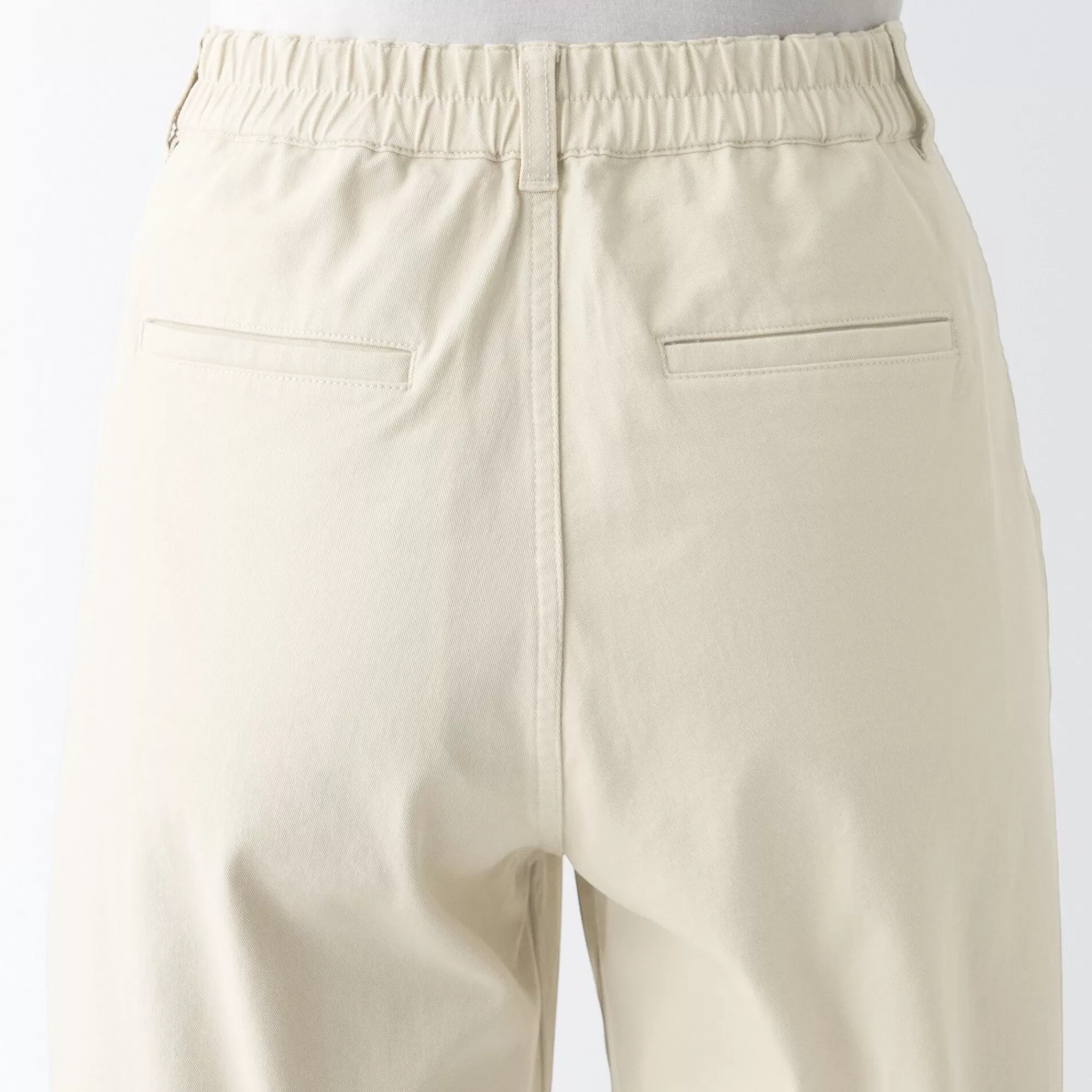 MUJI Women'S 4-Way Stretch Chino Wide Straight Pants (L 32Inch / 82Cm) Sale
