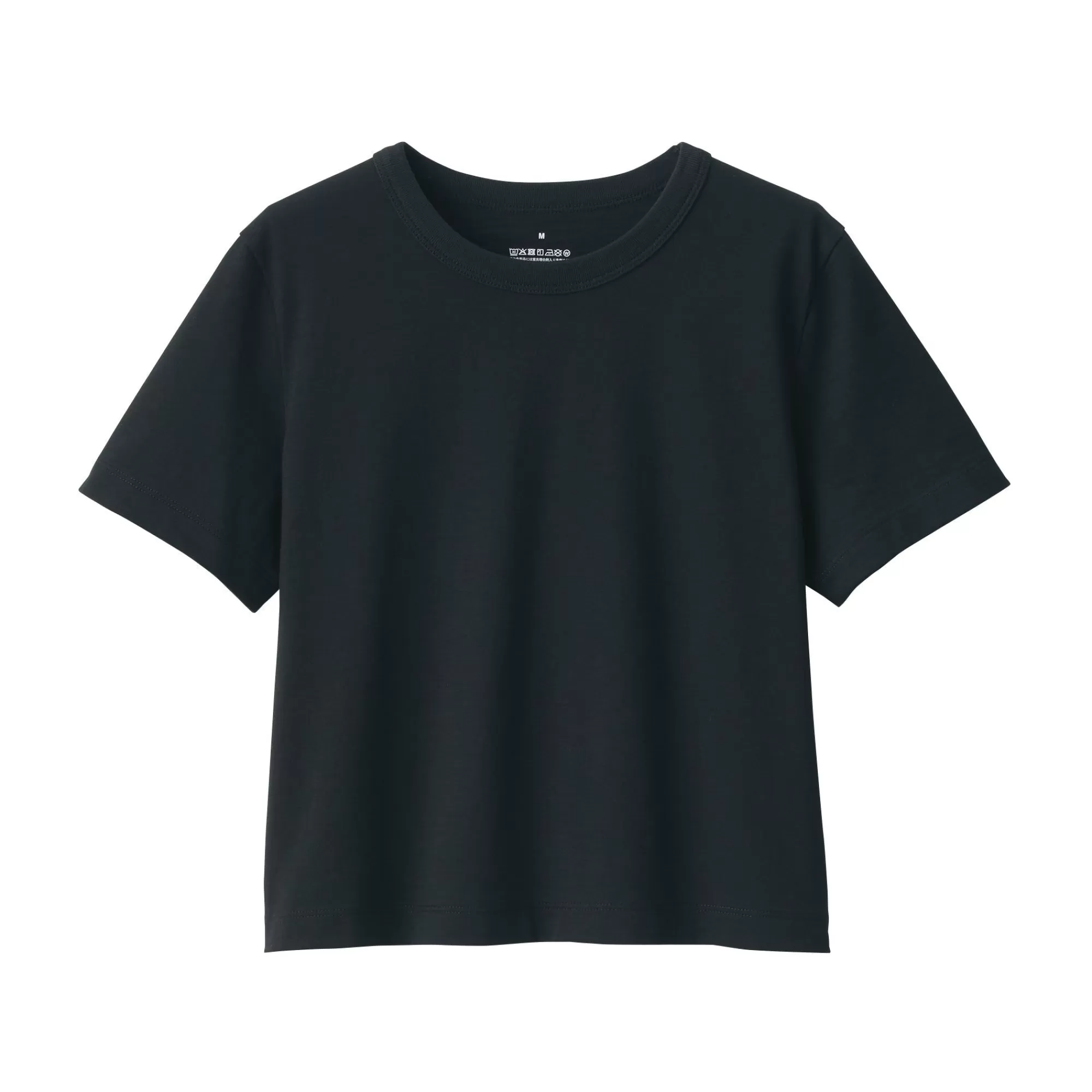 MUJI Women'S Slub Yarn Short Length Short Sleeve T-Shirt Best